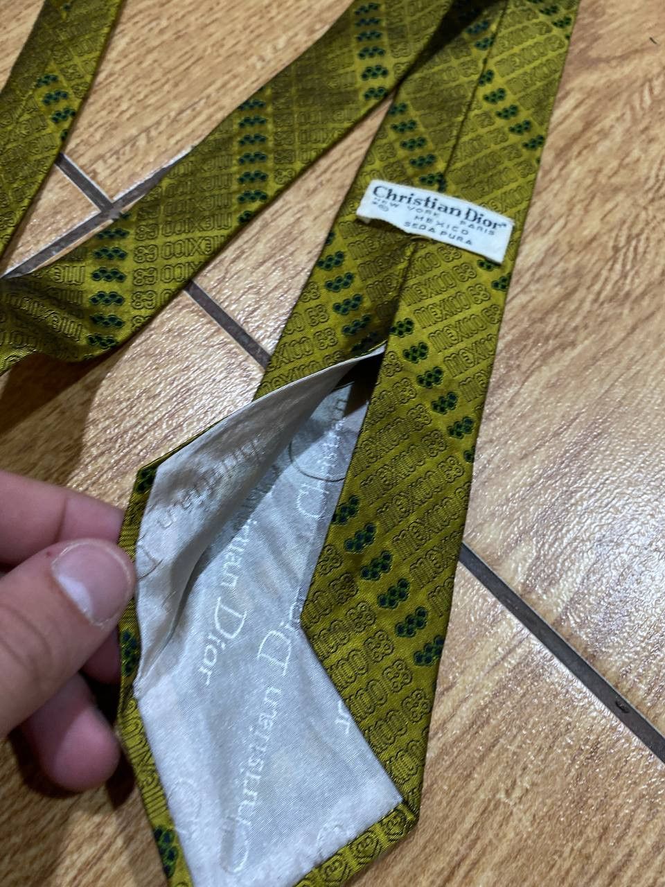 Dior Vintage Christian Dior Monsieur Silk Tie Size ONE SIZE - 6 Thumbnail