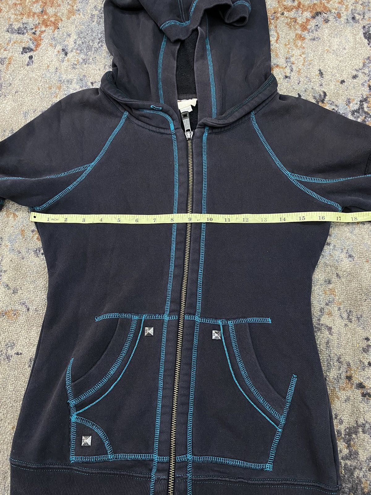 Diesel × Vintage Diesel stitch blue hoodie ifsixwasnine style Size US S / EU 44-46 / 1 - 8 Thumbnail