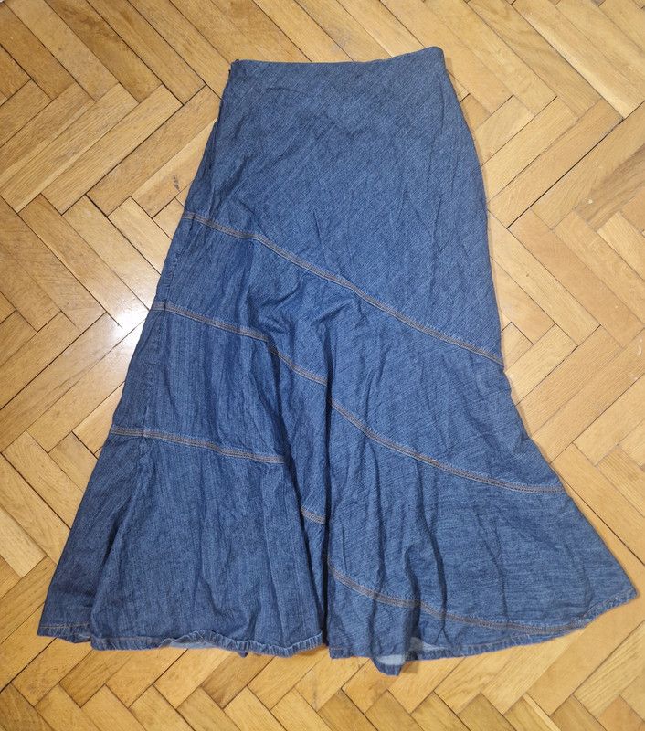 If Six Was Nine × Japanese Brand vintage denim flare skirt Size 27" / US 4 / IT 40 - 2 Thumbnail
