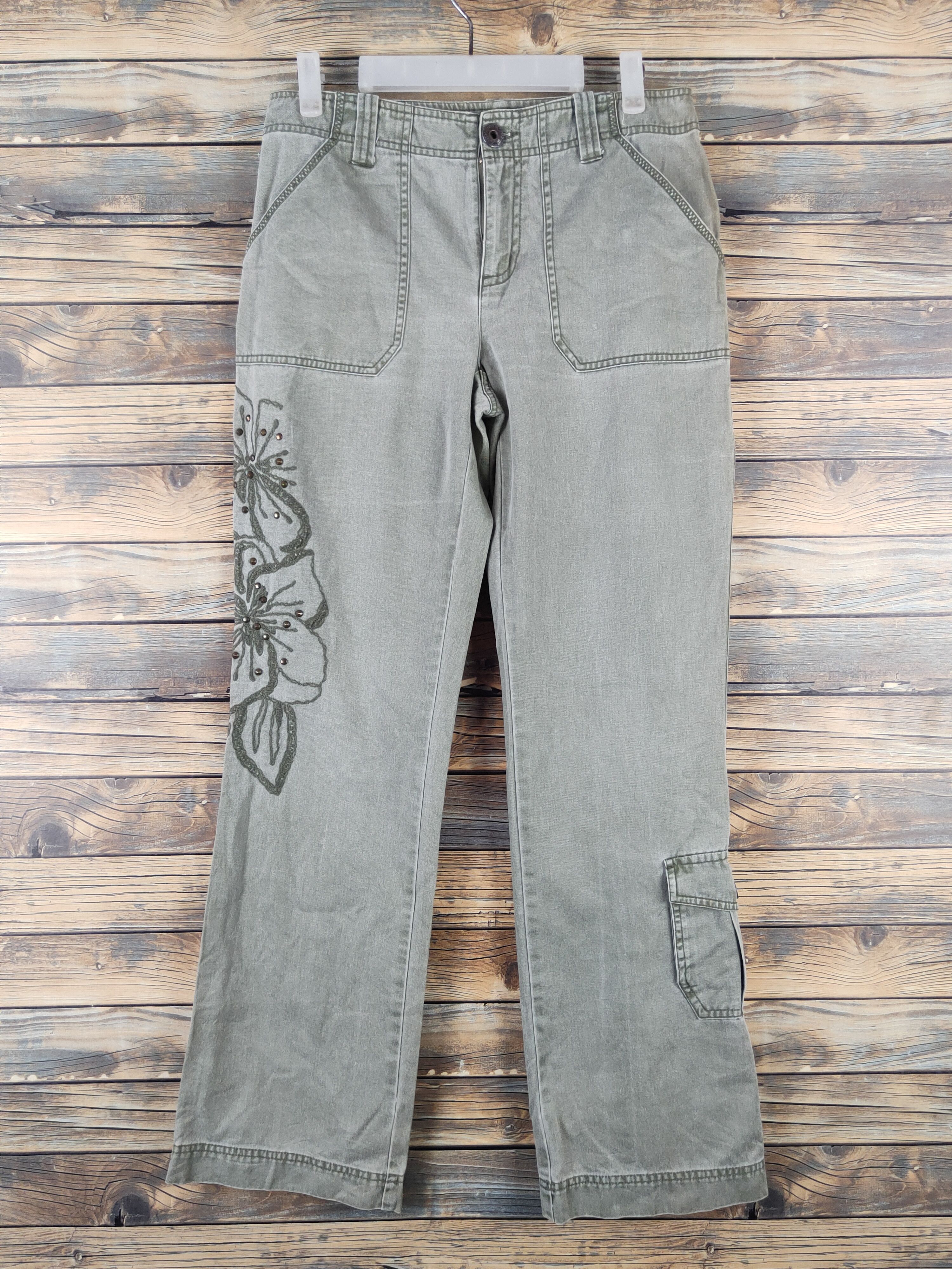 Japanese Brand DL Tint Green Faded Multipocket Casual Pants #962 Size 28" / US 6 / IT 42 - 1 Thumbnail