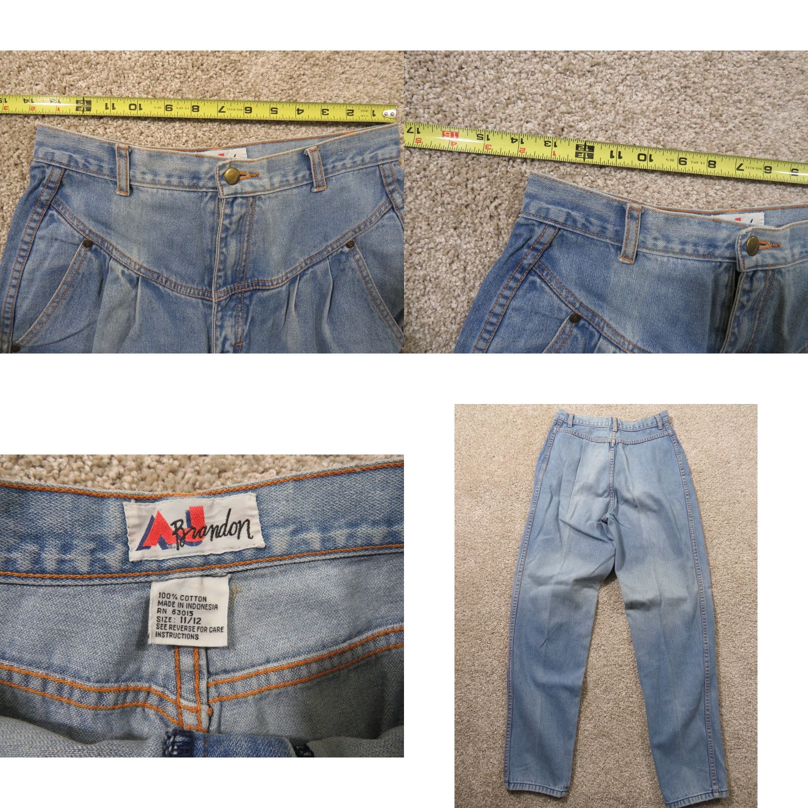 J Brand VINTAGE AJ Brandon Jeans Women 10 27x30 High-Rise Mom Denim Western 80s 90s Retro Cowgirl Western Casual Size 32" / US 10 / IT 46 - 8 Thumbnail