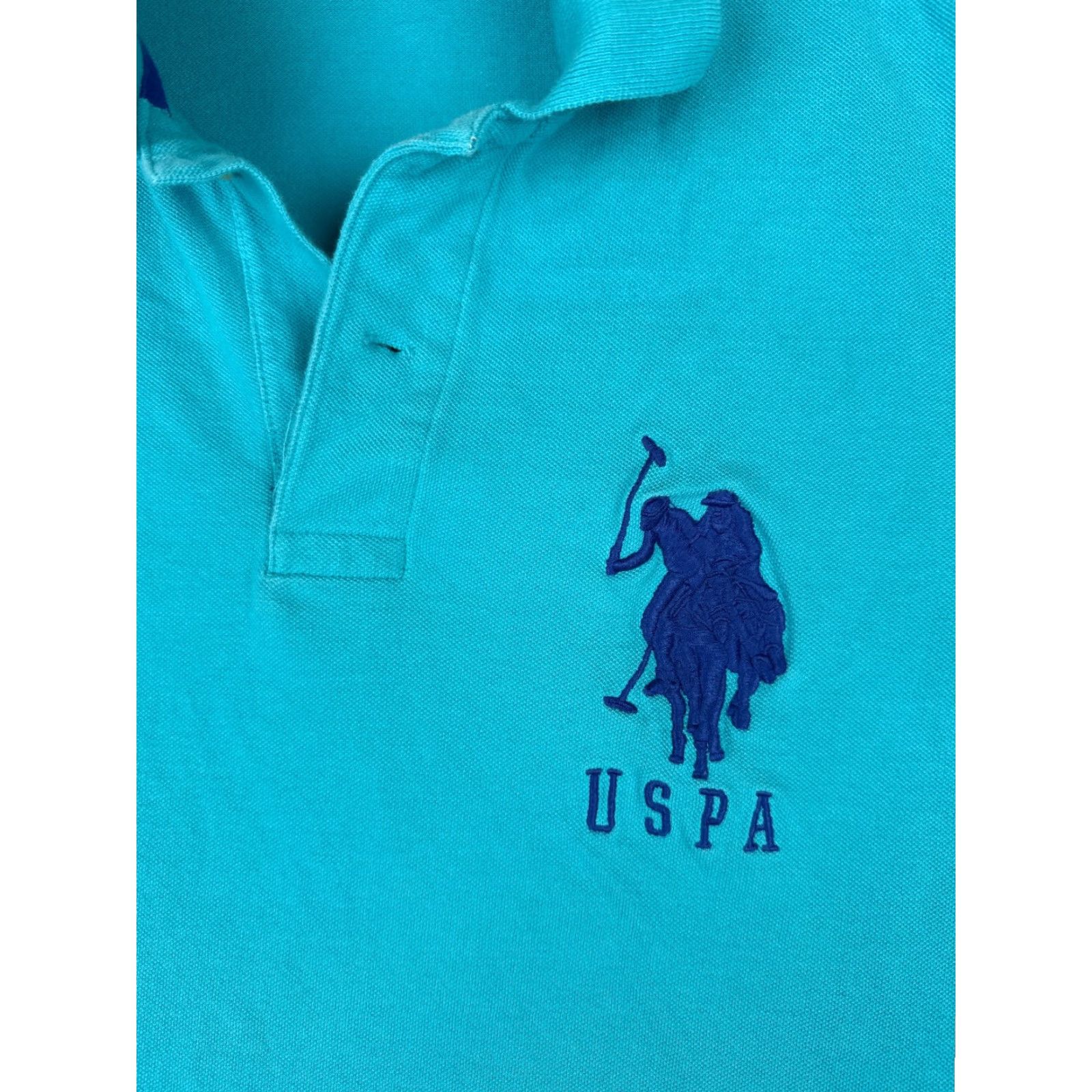 Vintage US Polo Assn Slim Fit Polo Shirt Men Large Blue Short Sleeve 100% Cotton Big Pony Logo Sports Casual Size US L / EU 52-54 / 3 - 6 Thumbnail