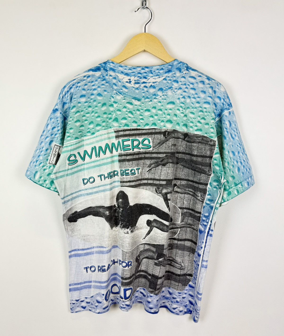 Vintage Vintage Olympic Heroes Swimmers Oky-Doky Sportswear T-Shirt Size US L / EU 52-54 / 3 - 12 Thumbnail