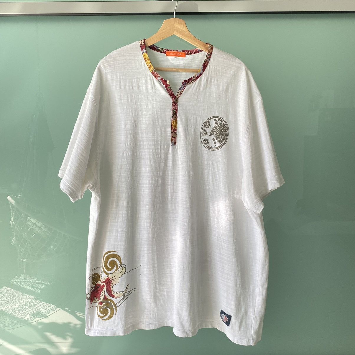 Japanese Brand Vintage Y2K Japanese Traditional Koi Fish Oversized Tshirt Size US XXL / EU 58 / 5 - 2 Thumbnail