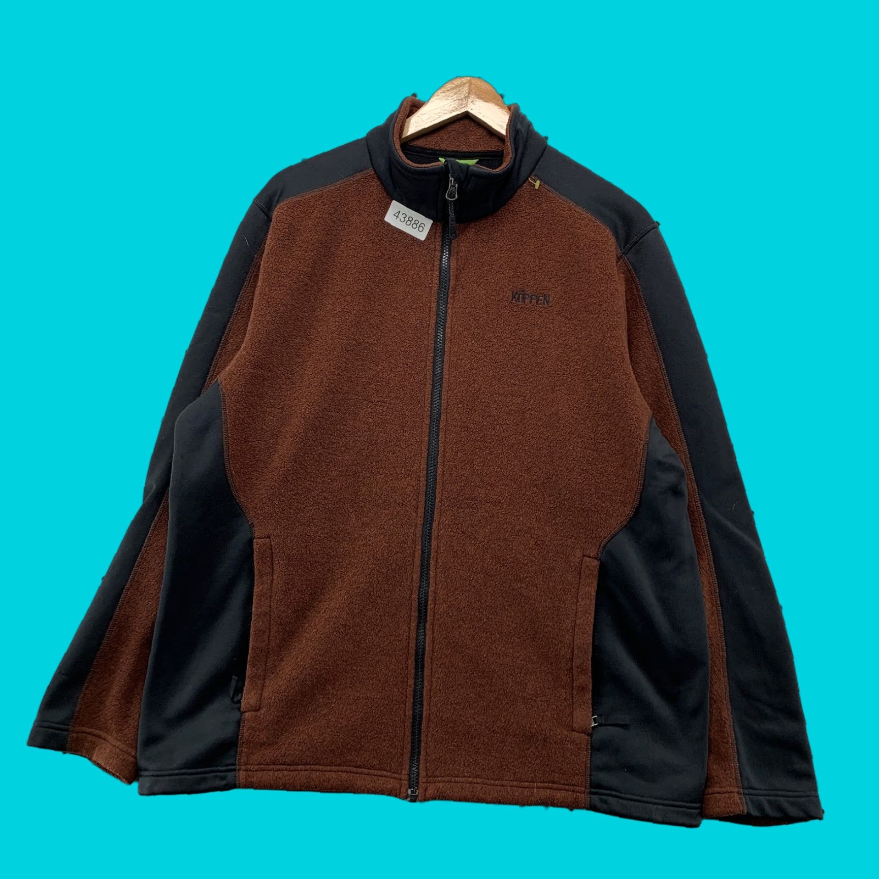 Vintage Koppen Fleece Jacket Mens Large Brown Black Outdoor Zip Casual Jacket Size US L / EU 52-54 / 3 - 1 Thumbnail