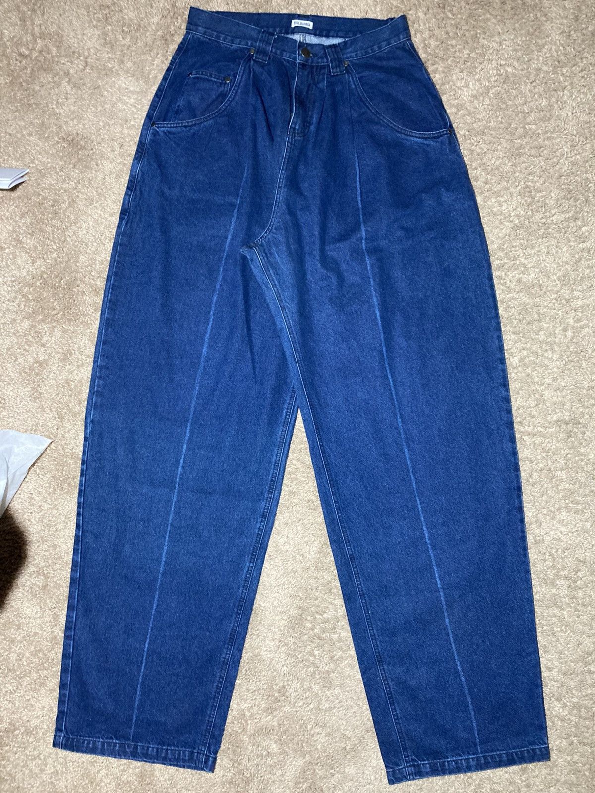AW22 Willy Chavarria Silverlake Tuck Pleat Jeans 2022 Indigo