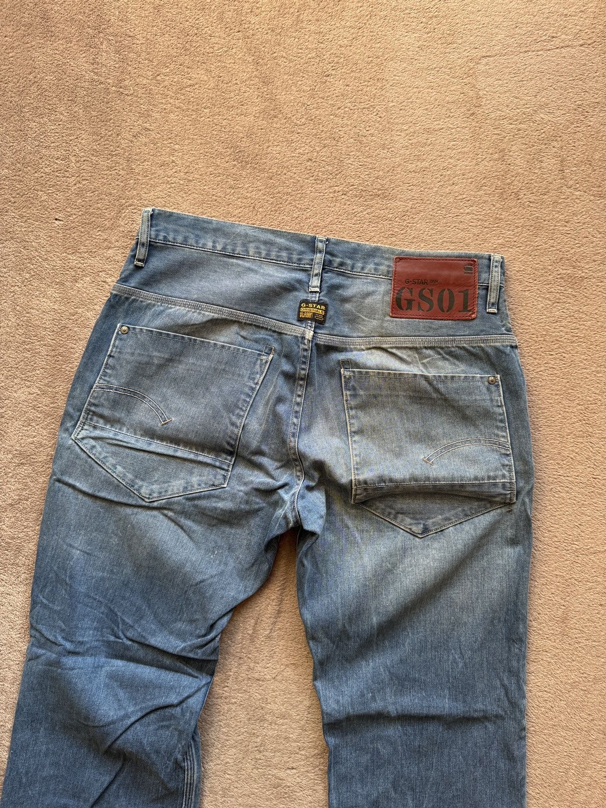 Japanese Brand Y2K G-Star Radar Low Loose Faded Jeans LGB Ifsixwasnine vibe Size US 33 - 5 Thumbnail