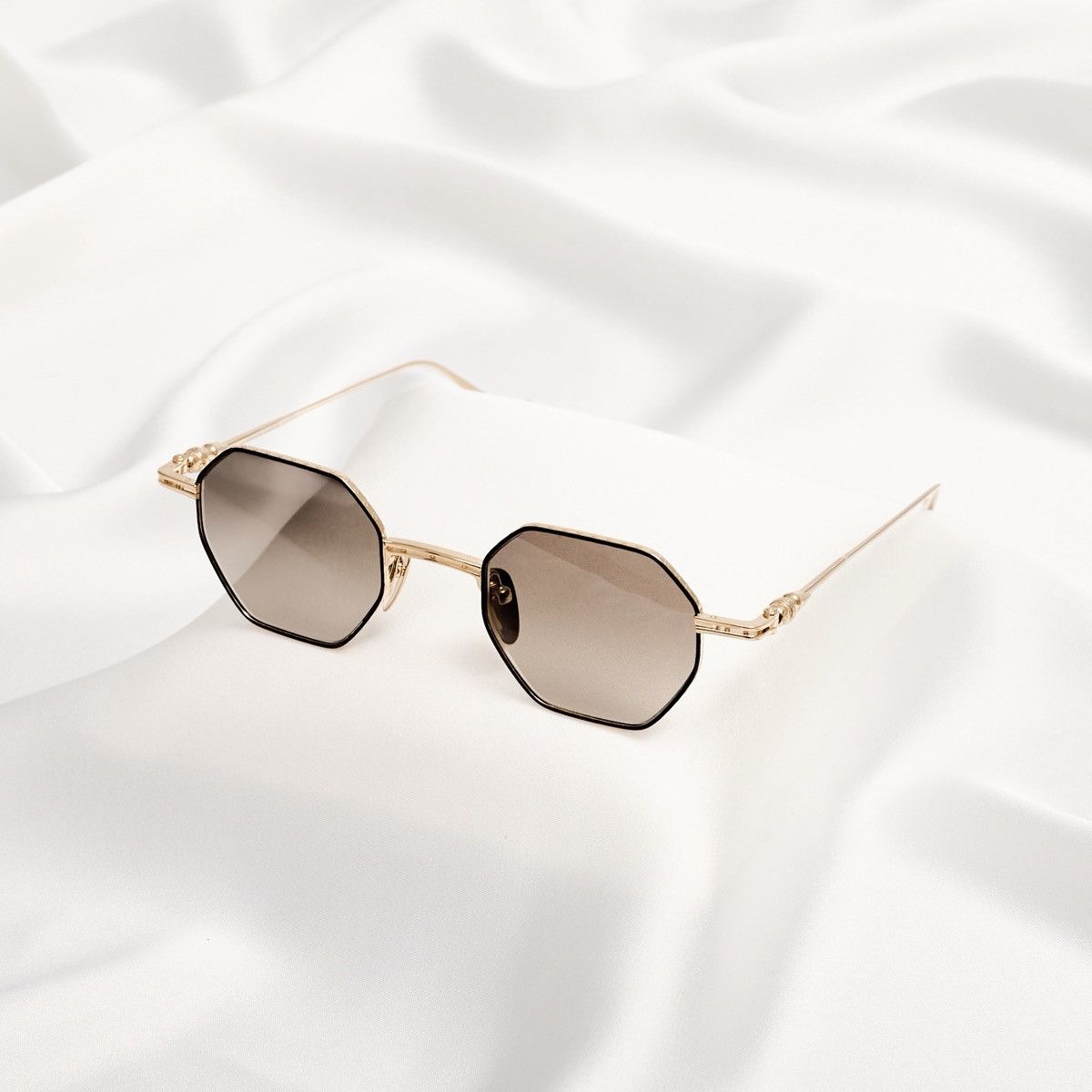Chrome Hearts CHROME HEARTS EVACULATION MATTE BLACK/GOLD PLATED SUNGLASSES Size ONE SIZE - 1 Thumbnail