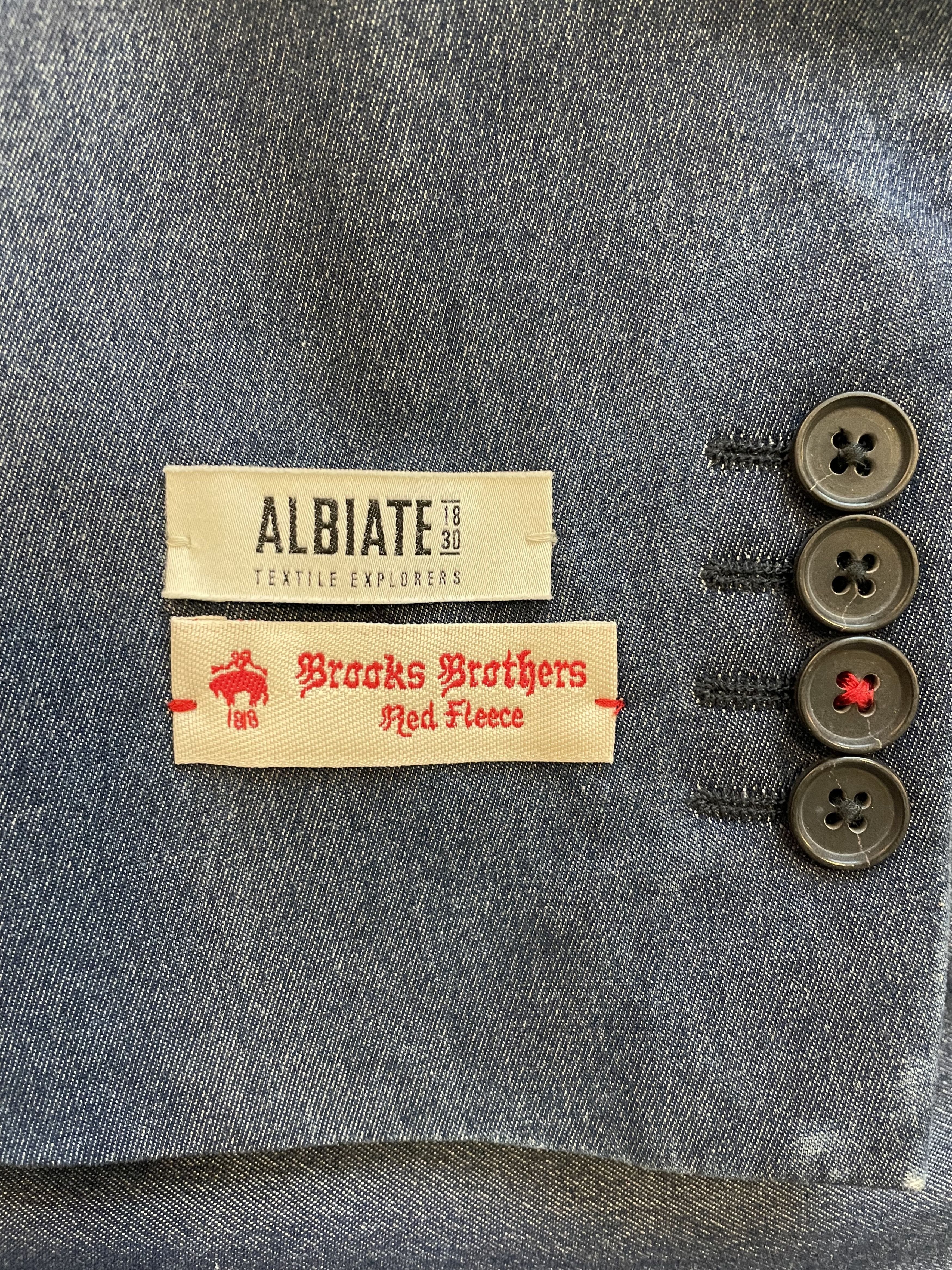 Brooks Brothers Chambray Two-button Sport Coat Size 38R - 4 Thumbnail