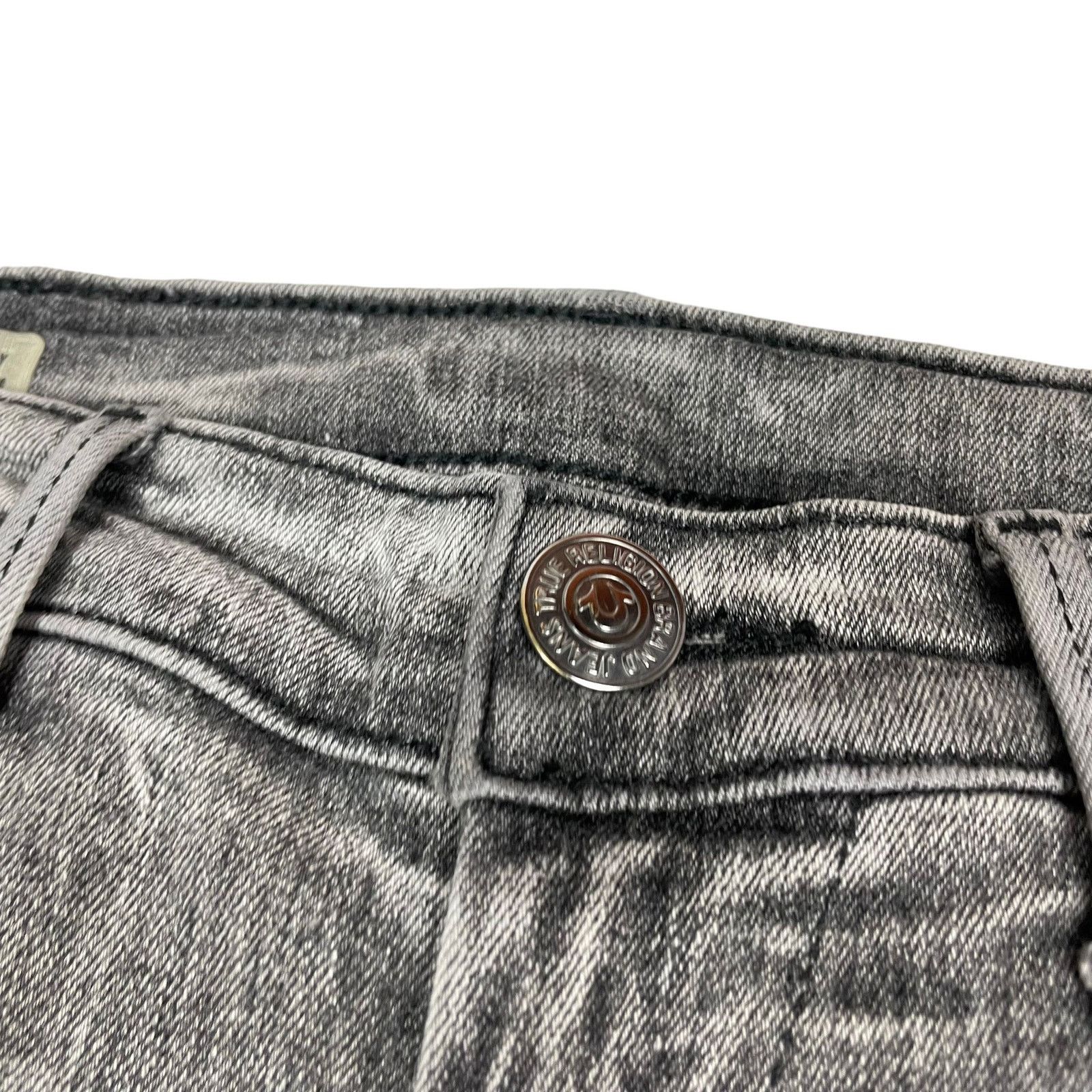 True Religion True Religion Halle Women's Gray Denim Super Skinny Jeans 8 Size 30" / US 8 / IT 44 - 3 Thumbnail