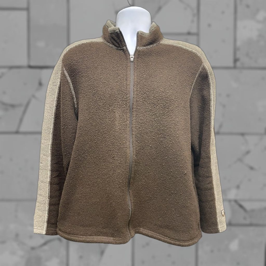 Vintage Kuhl Alfpaca Fleece Acrylic Blend Zip Down Jacket Mens M Brown Beige Hiking Coat Jacket Mens Size US M / EU 48-50 / 2 - 1 Thumbnail