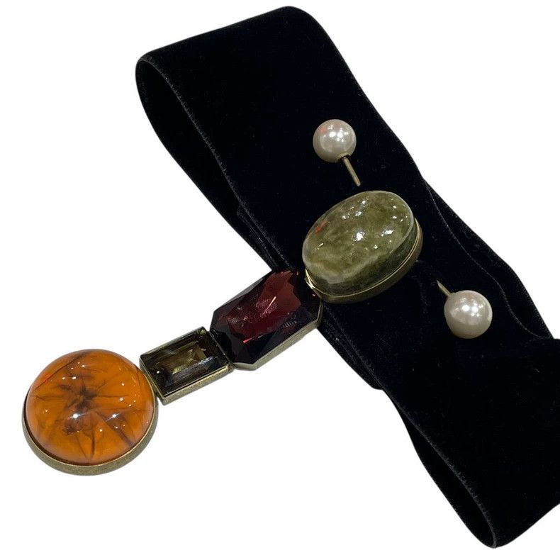 Dries Van Noten Dries van noten Velvet jewel chocker necklace 2505-Nextarro Size ONE SIZE - 4 Thumbnail