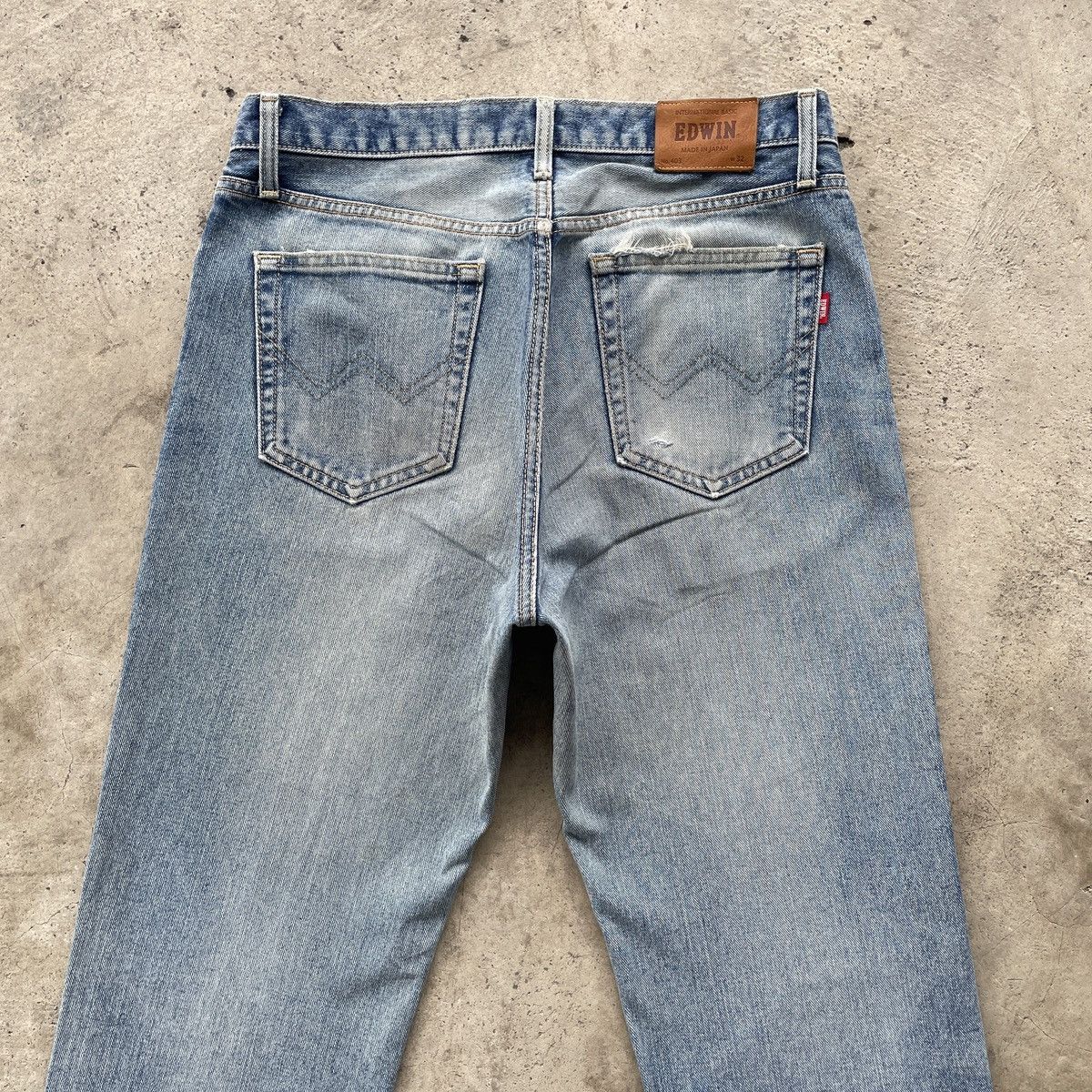 Japanese Brand Vintage Edwin Made In Japan Distressed Faded Jeans Pants W32 Size US 32 / EU 48 - 11 Thumbnail