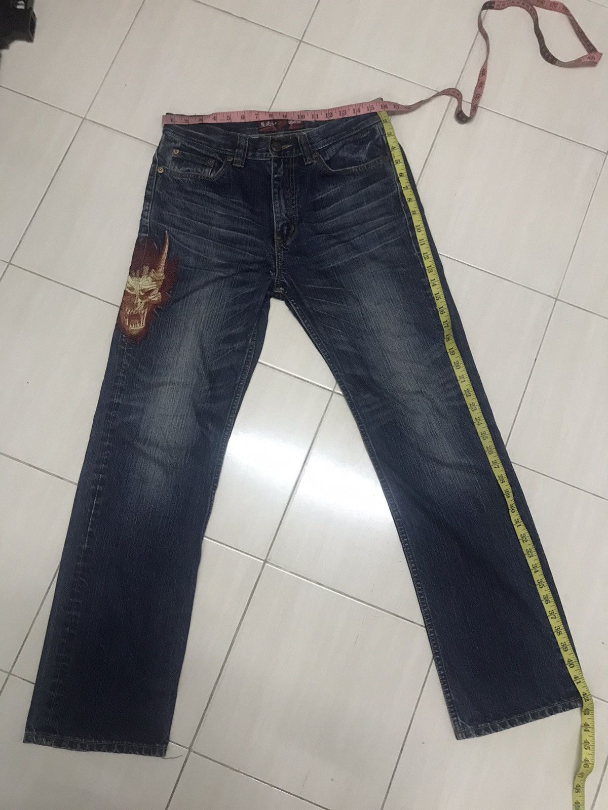 Japanese Brand × Oni × Vintage Oniarai japanese blue jeans denim Size US 32 / EU 48 - 14 Thumbnail