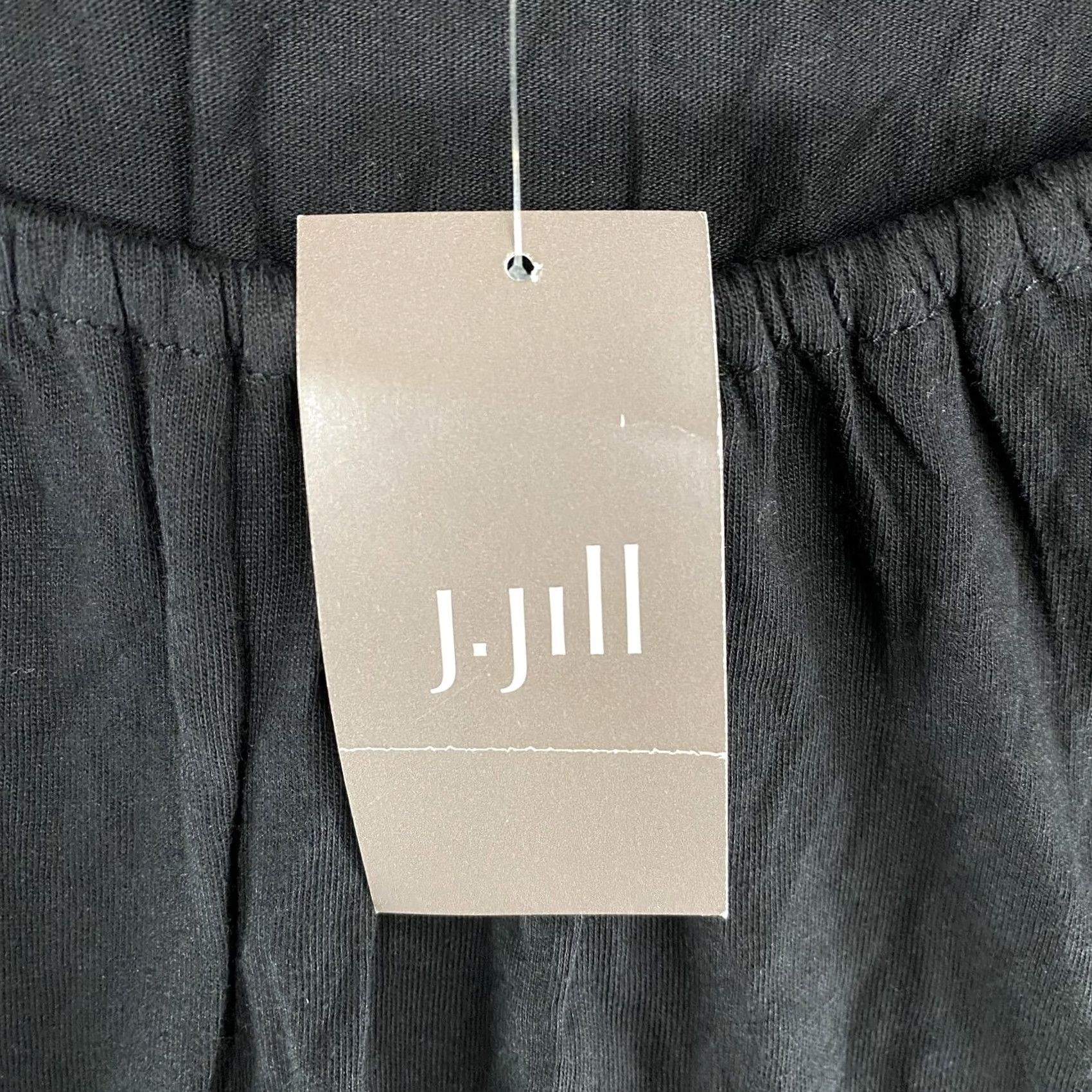 J. Jill J. Jill Blouse Womens Large Black 3/4 Sleeve Ruffle Boho Scoop Neck Top Casual Tunic Blouse with Smocked Details - Womens Size L / US 10 / IT 46 - 7 Thumbnail
