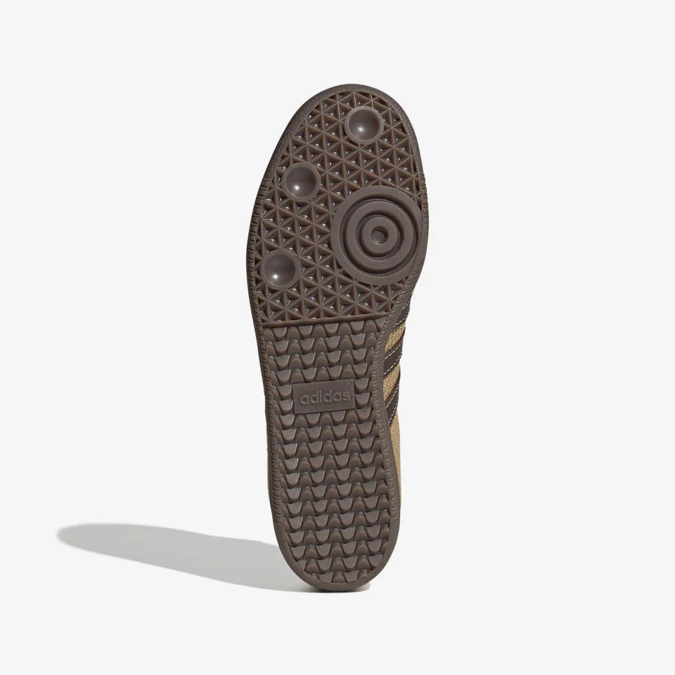 Adidas o1mle0426 Unisex Samba Low-Top Sneakers in Beige/Dark Brown Size US 9.5 / EU 42-43 - 3 Thumbnail