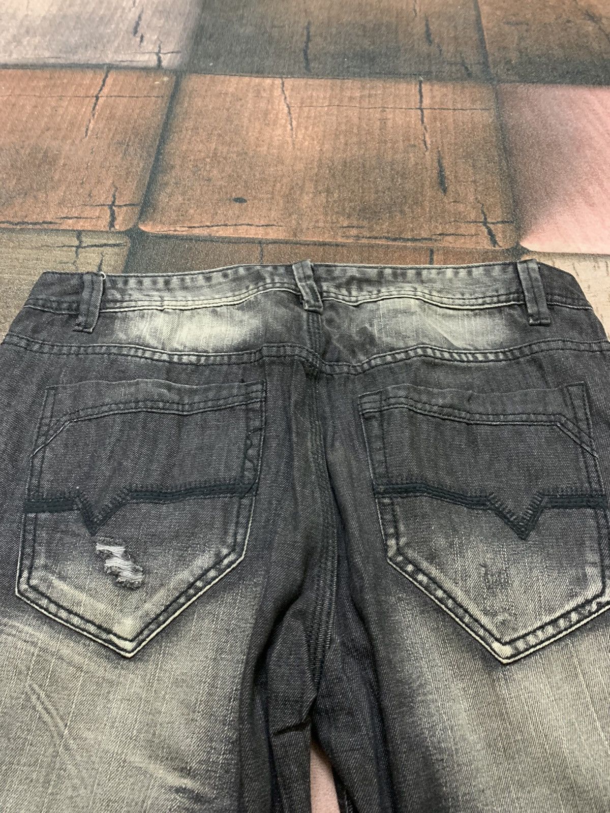 Beauty Beast × If Six Was Nine × Le Grande Bleu (L.G.B.) DISTRESSED FLARE BAGGY jeans punk goth opium style Size US 38 / EU 54 - 12 Thumbnail