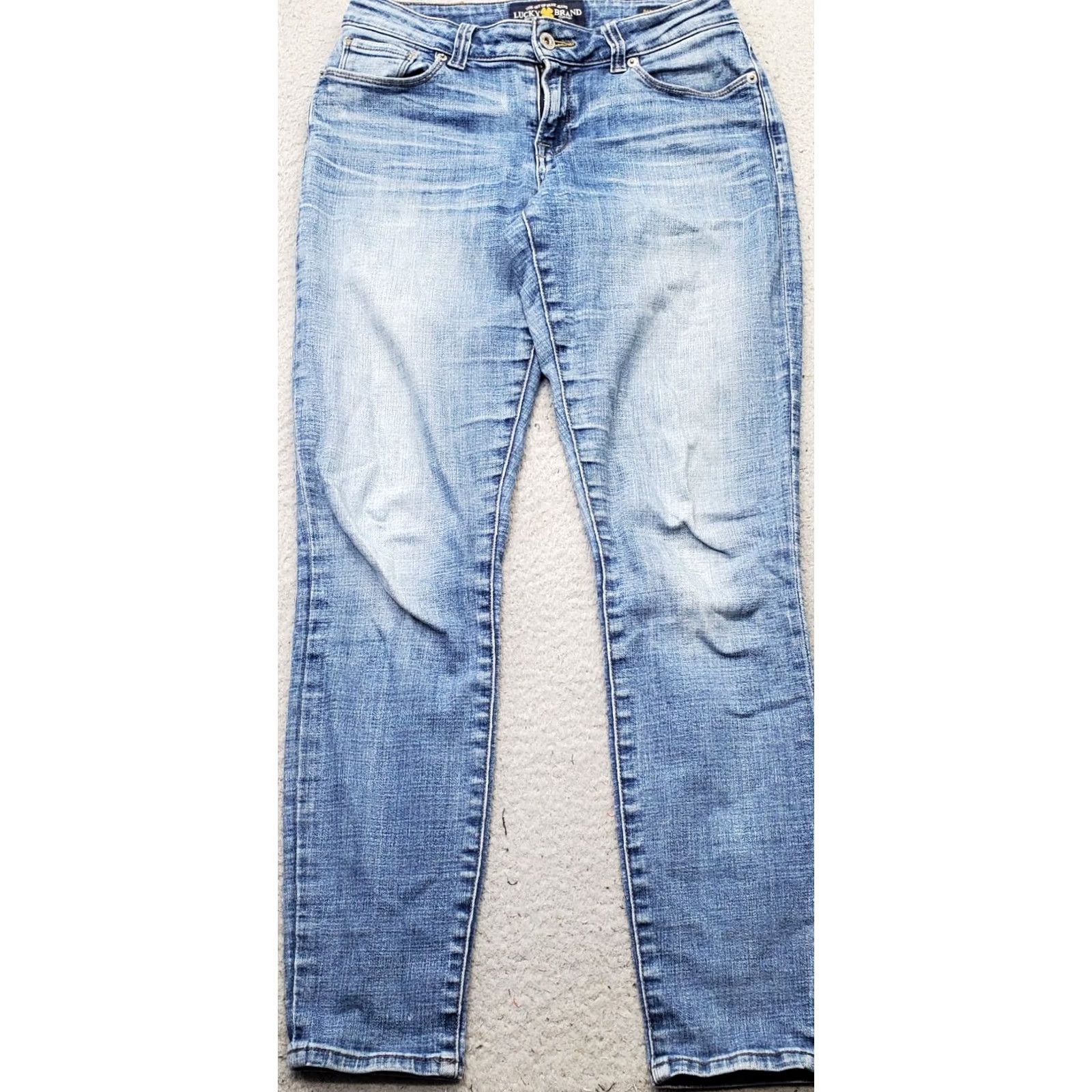 Lucky Brand Lucky Brand Sasha Super Skinny Jeans Womens 4 Blue Denim 27.5 Inseam 5-Pocket Slim Stretch Casual Streetwear Womens 4/27 Denim Blue Jeans Size 27" / US 4 / IT 40 - 2 Thumbnail