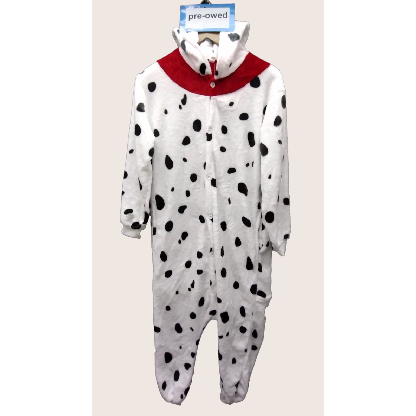 Vintage VINTAGE Adult Pajamas Halloween Dog One Piece Costume S White Polar Fleece Animal Kigurumis Halloween Adults S Pajamas Dog Costume White Adults S Size ONE SIZE - 1 Thumbnail