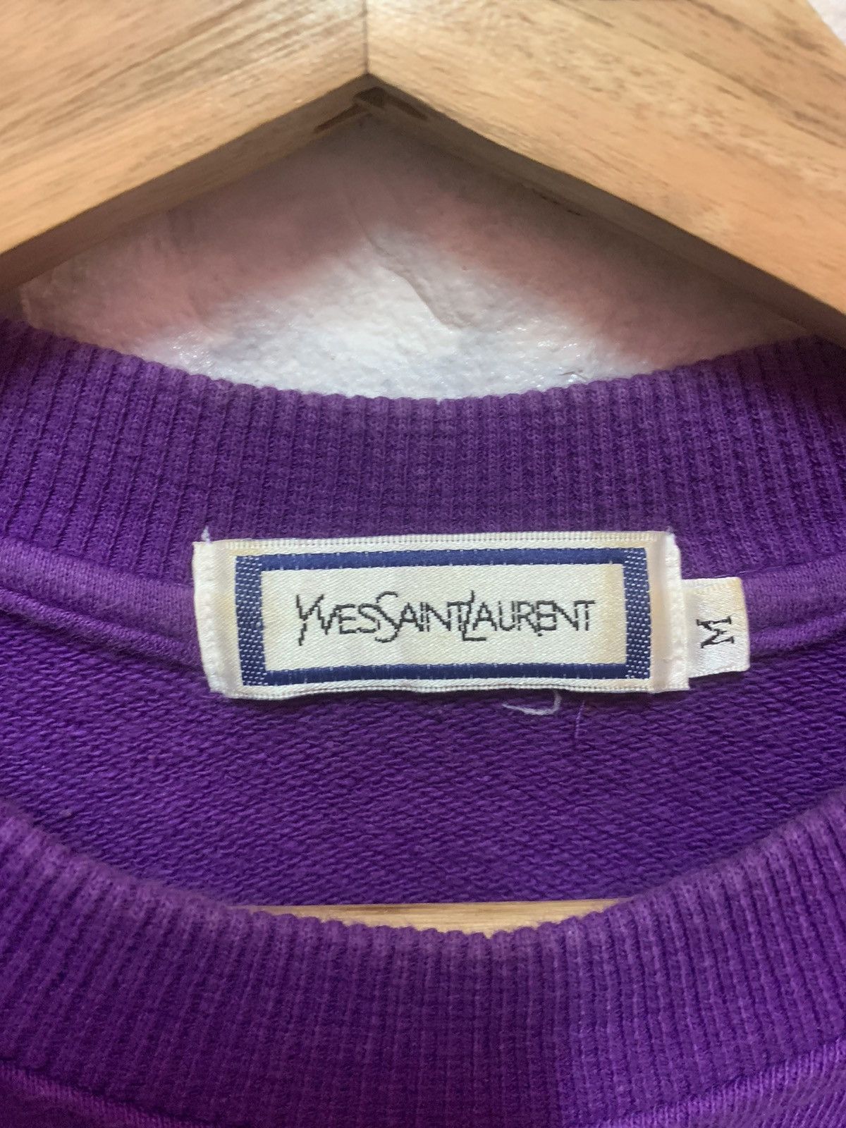Vintage × Yves Saint Laurent VINTAGE!! Sweatshirt Yvest Saint Laurent YSL Embroided Size US M / EU 48-50 / 2 - 5 Thumbnail