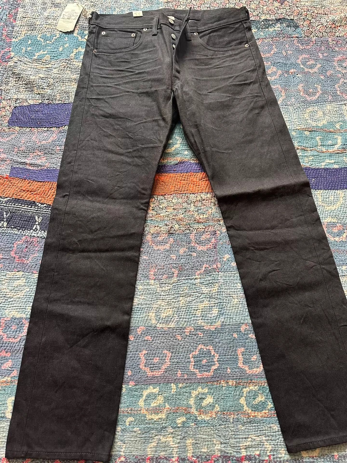RRL Ralph Lauren RRL Vintage Wash Black Denim Slim Fit 34x32 Size US 34 / EU 50 - 1 Thumbnail