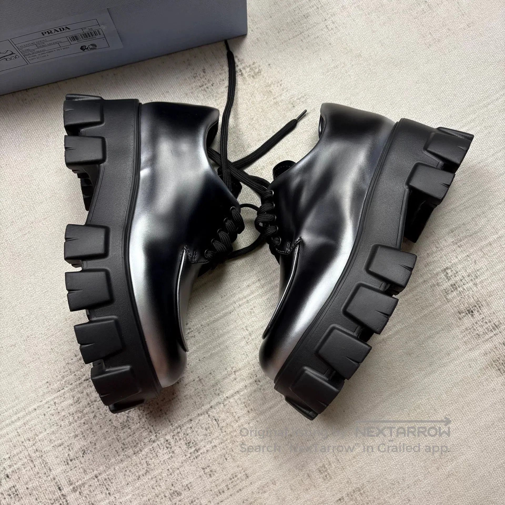 Prada PRADA Women's Platform Loafers. Size US 7 / IT 37 - 3 Thumbnail