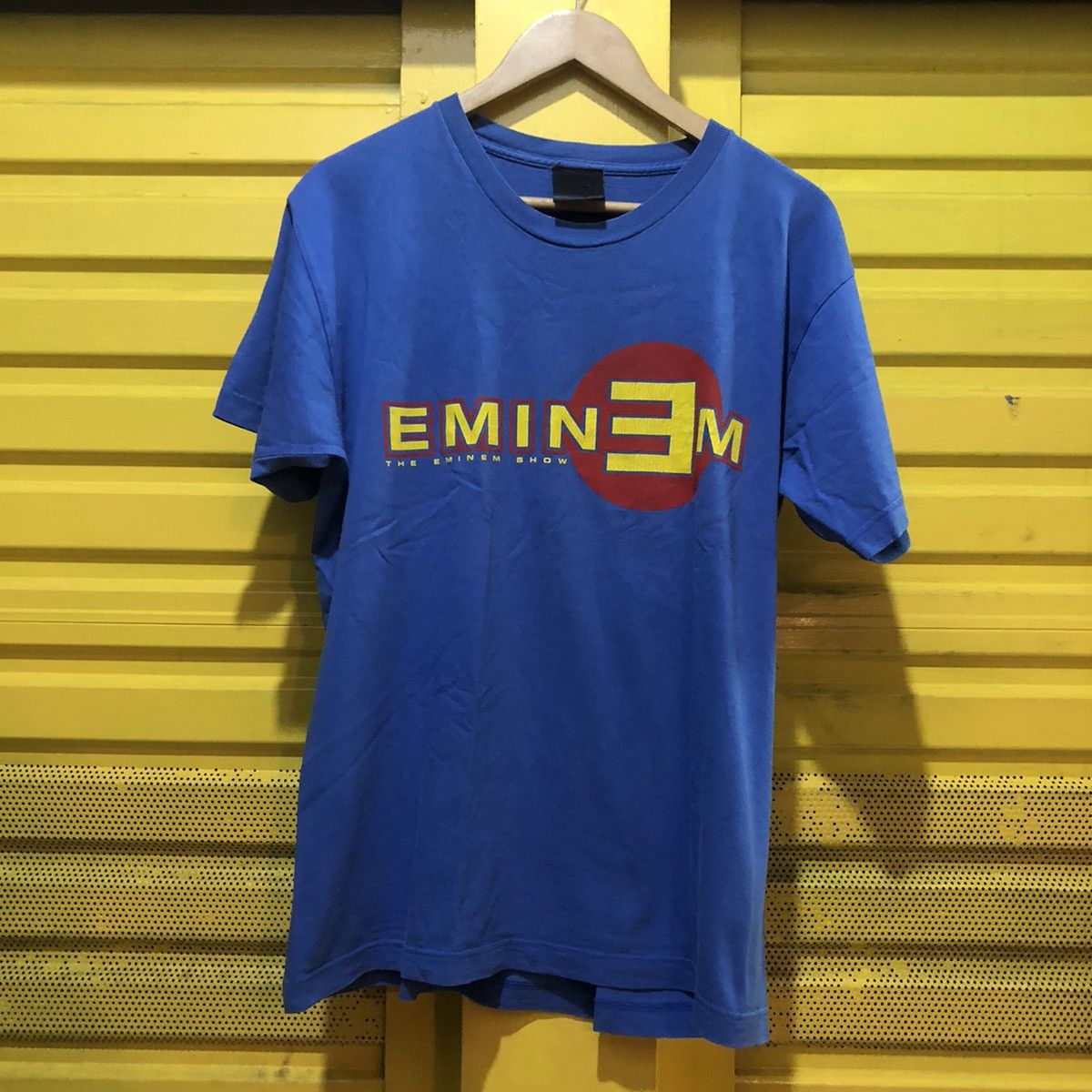 image of Band Tees x Eminem The Eminem Show Eminem Tour 2003 in Blue, Men's (Size XL)