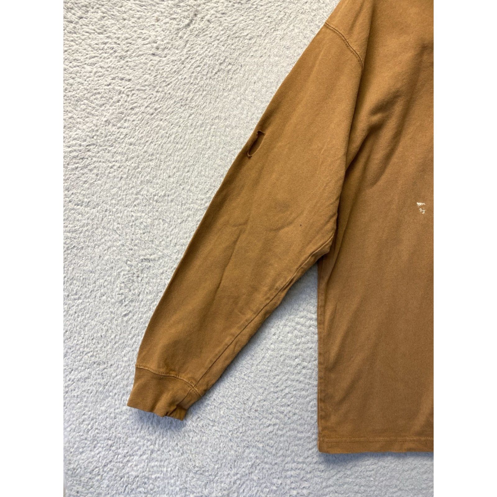 Nike Nike Men T-Shirt Long Sleeve Pocket - Medium - Brown - 100% Cotton - Crew Neck - Regular Fit - 2010s - Hole on Right Sleeve - Mens Size US M / EU 48-50 / 2 - 5 Thumbnail