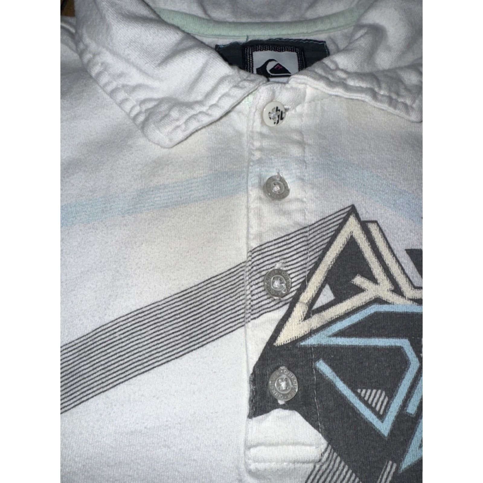 Quiksilver VINTAGE Quiksilver Polo Shirt White Men’s Medium 22x25 Y2K Surf Skate Logo Size US M / EU 48-50 / 2 - 3 Thumbnail