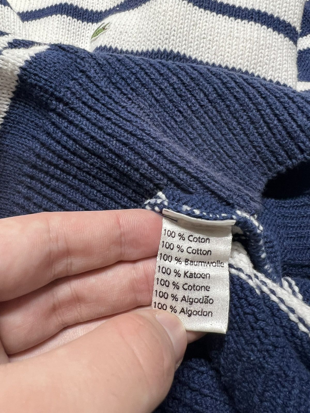 Lacoste × Vintage Vintage Y2k Lacoste Striped Oversized Sweater 90’s Size US M / EU 48-50 / 2 - 8 Thumbnail
