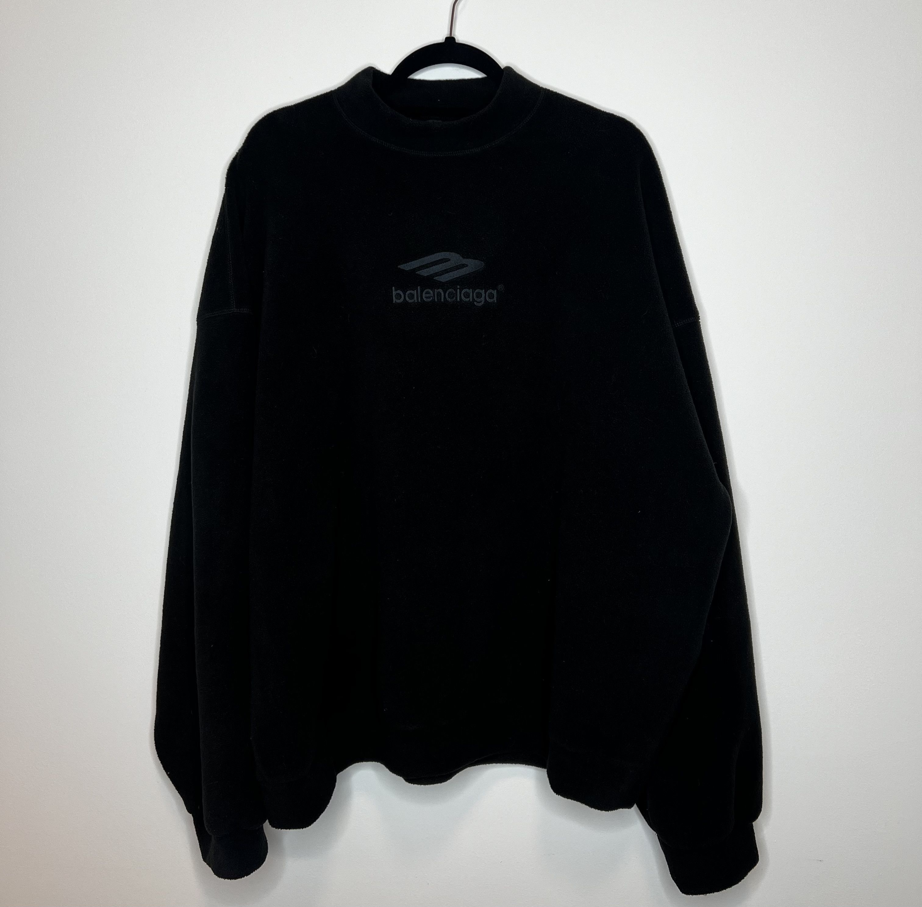 image of Balenciaga 3B Sports Icon Sweatshirt in Black, Men's (Size Medium)