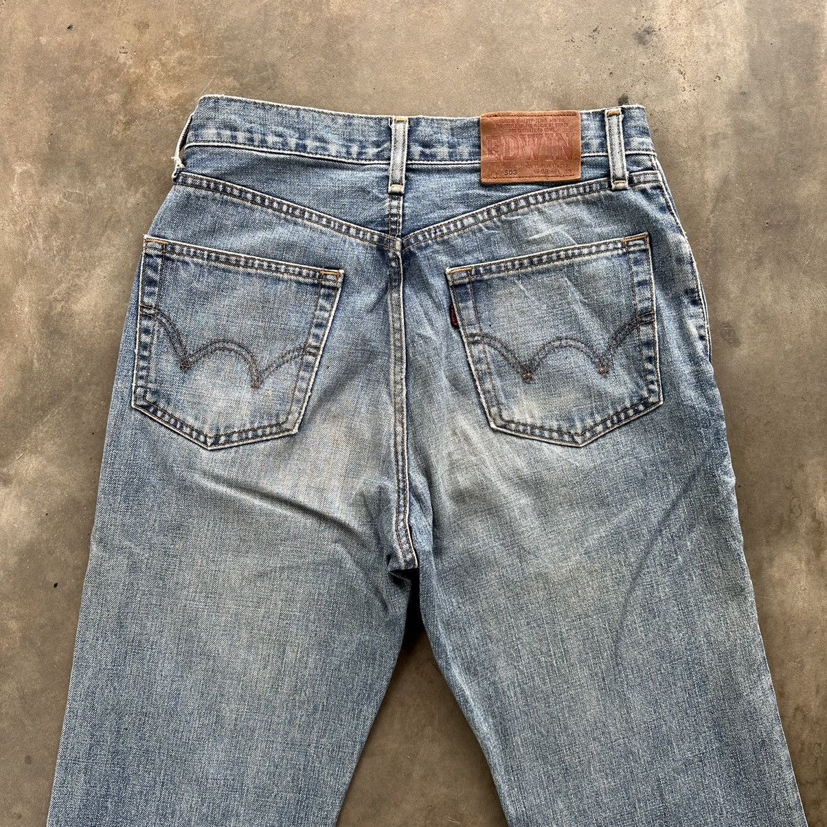 Japanese Brand Vintage Edwin Distressed Faded Denim Jean Pant W28 Size US 28 / EU 44 - 11 Thumbnail
