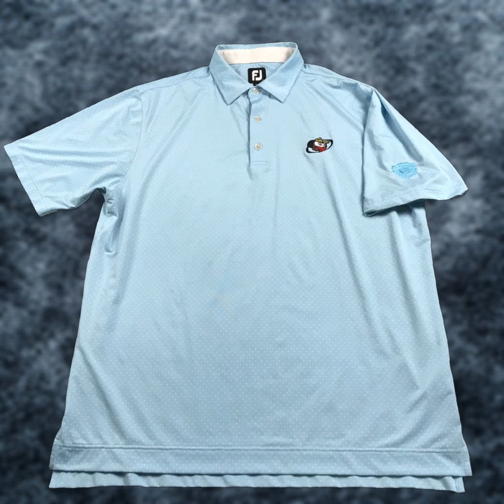 Footjoy FootJoy Polo Shirt Mens L Blue Polka Dot Golf Shirt Polo Shirt Nike Size US L / EU 52-54 / 3 - 1 Thumbnail