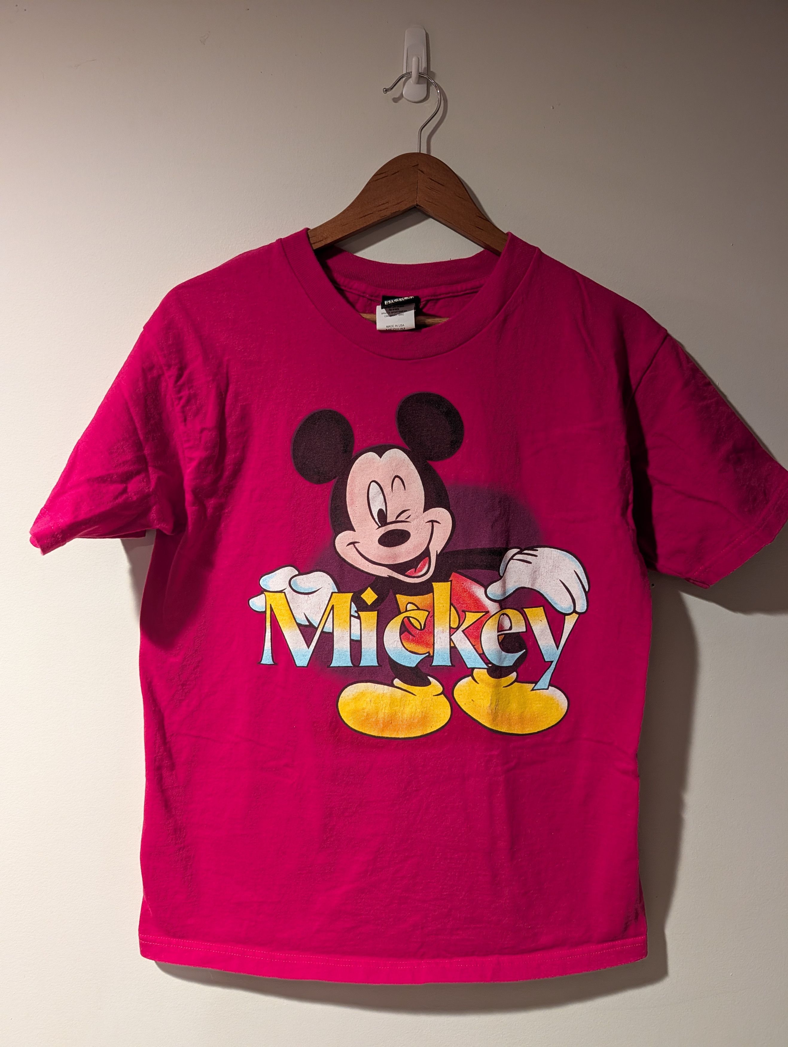 Disney Vintage 90s Mickey Unlimited Mouse T Shirt Pink Medium Size US M / EU 48-50 / 2 - 1 Thumbnail