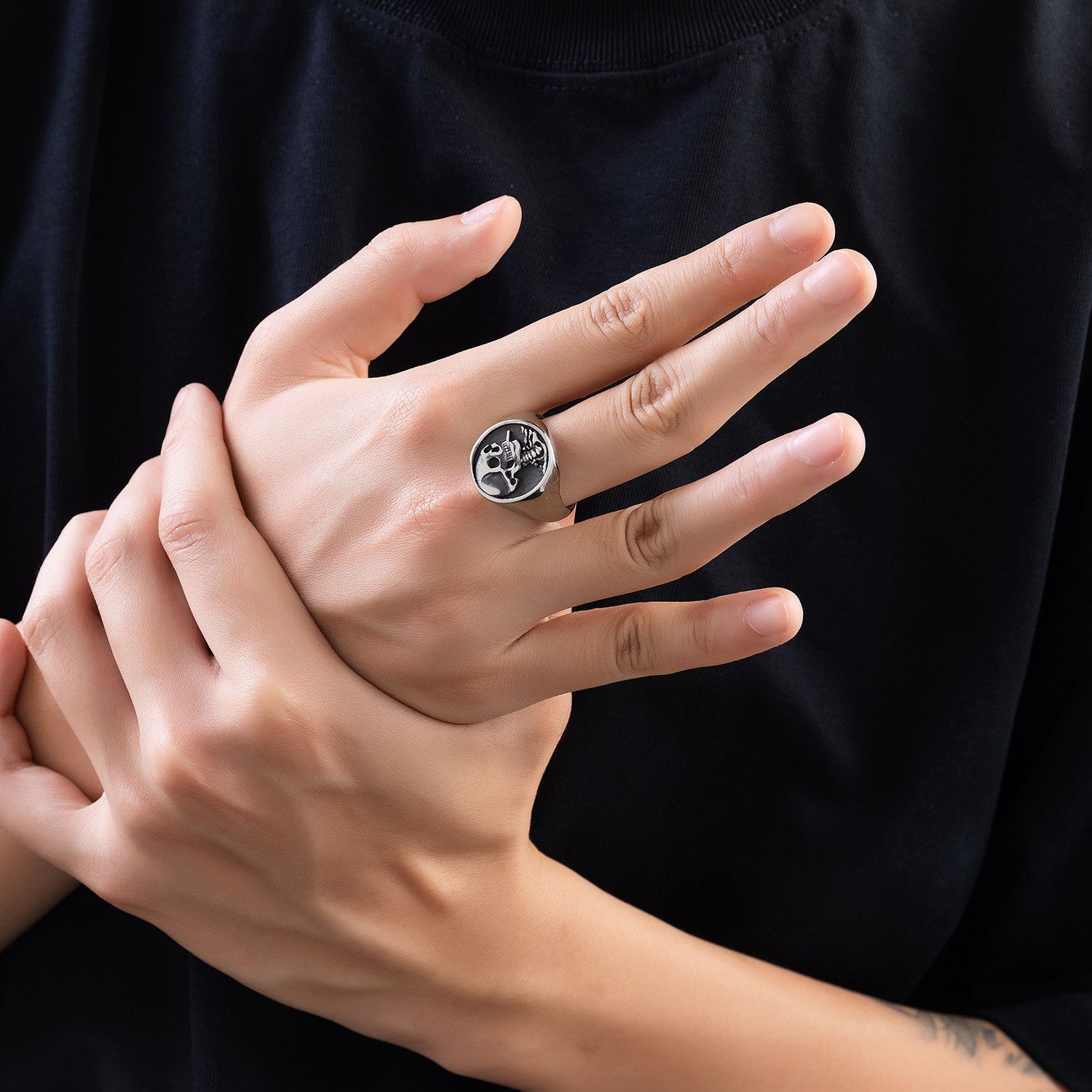Jewelry Hip-hop Jewelry Rings Open Size Chrome Ring (Size 7-13) Size ONE SIZE - 4 Thumbnail