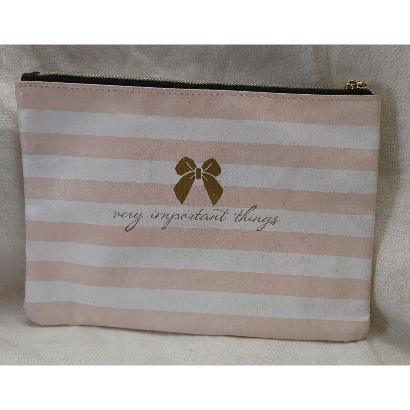 Other Kate Wingate Striped Very Important Things Cosmetics Bag Pou Size ONE SIZE - 1 Thumbnail