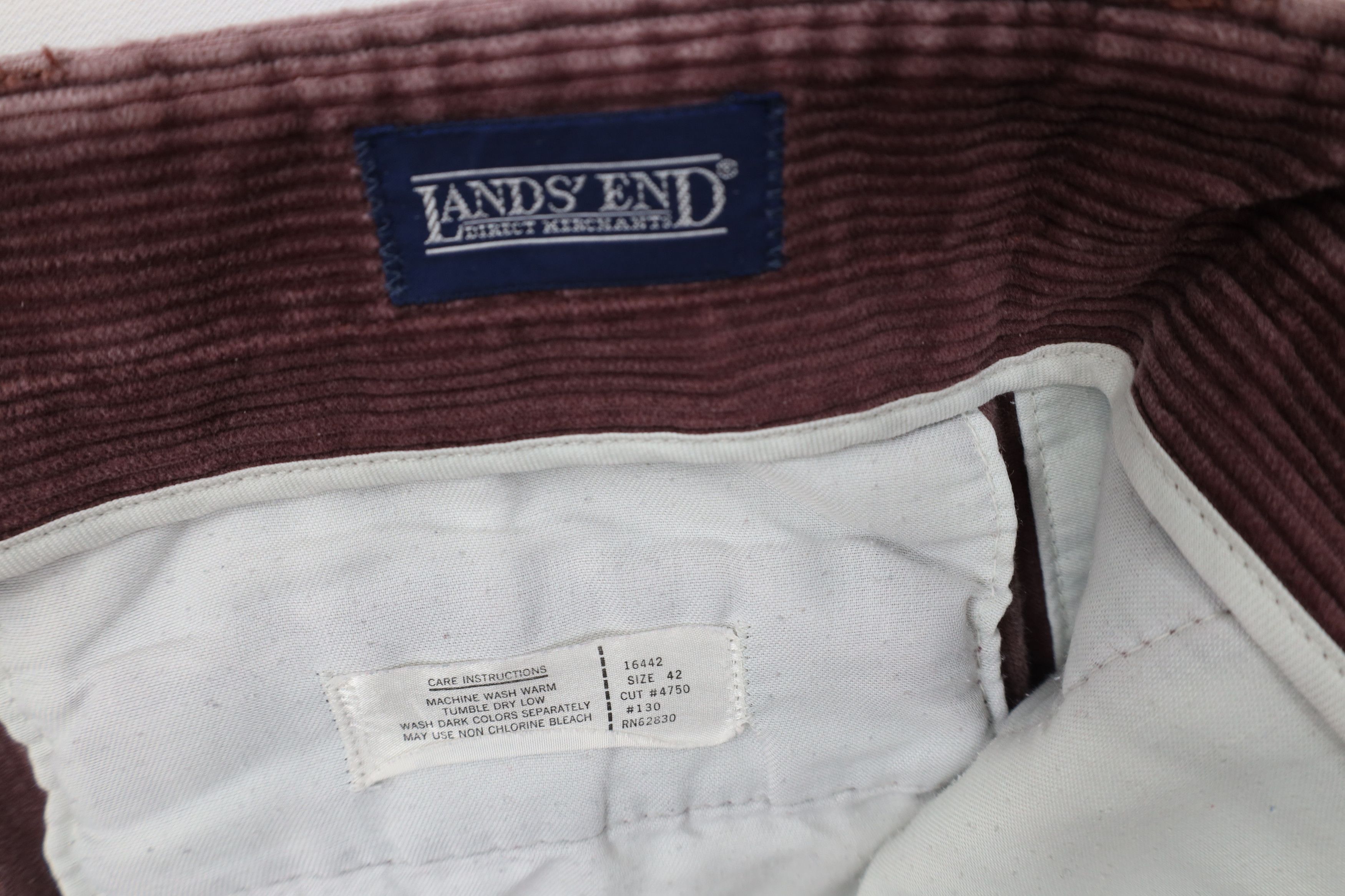 Lands' End Vintage 80s 90s Lands End Wide Leg Corduroy Chino Pants Size US 42 / EU 58 - 8 Thumbnail