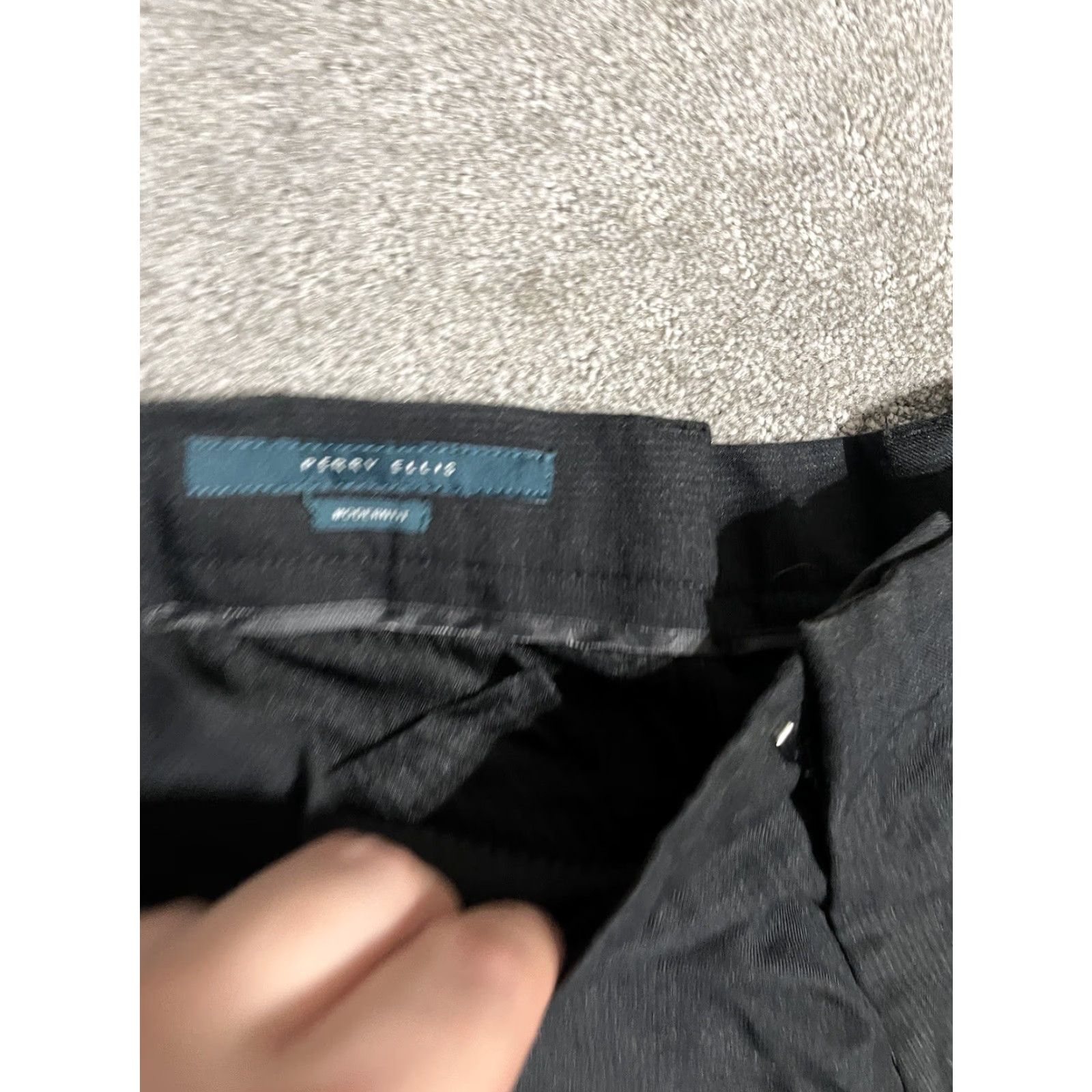 Perry Ellis Perry Ellis Portfolio Pants Slacks Black Flat Front Modern Fit 29x30 Belt Loops Dress Pants Men Regular Solid Modern Version Size US 29 - 5 Thumbnail