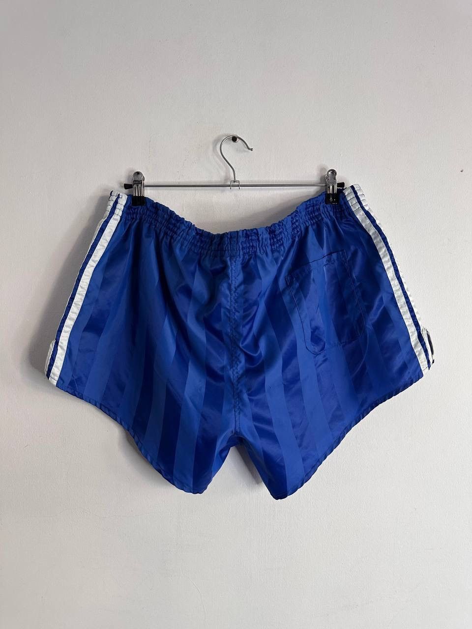 Adidas Vintage adidas 90s West Germany Shorts Blue Striped Nylon Size US 36 / EU 52 - 8 Thumbnail