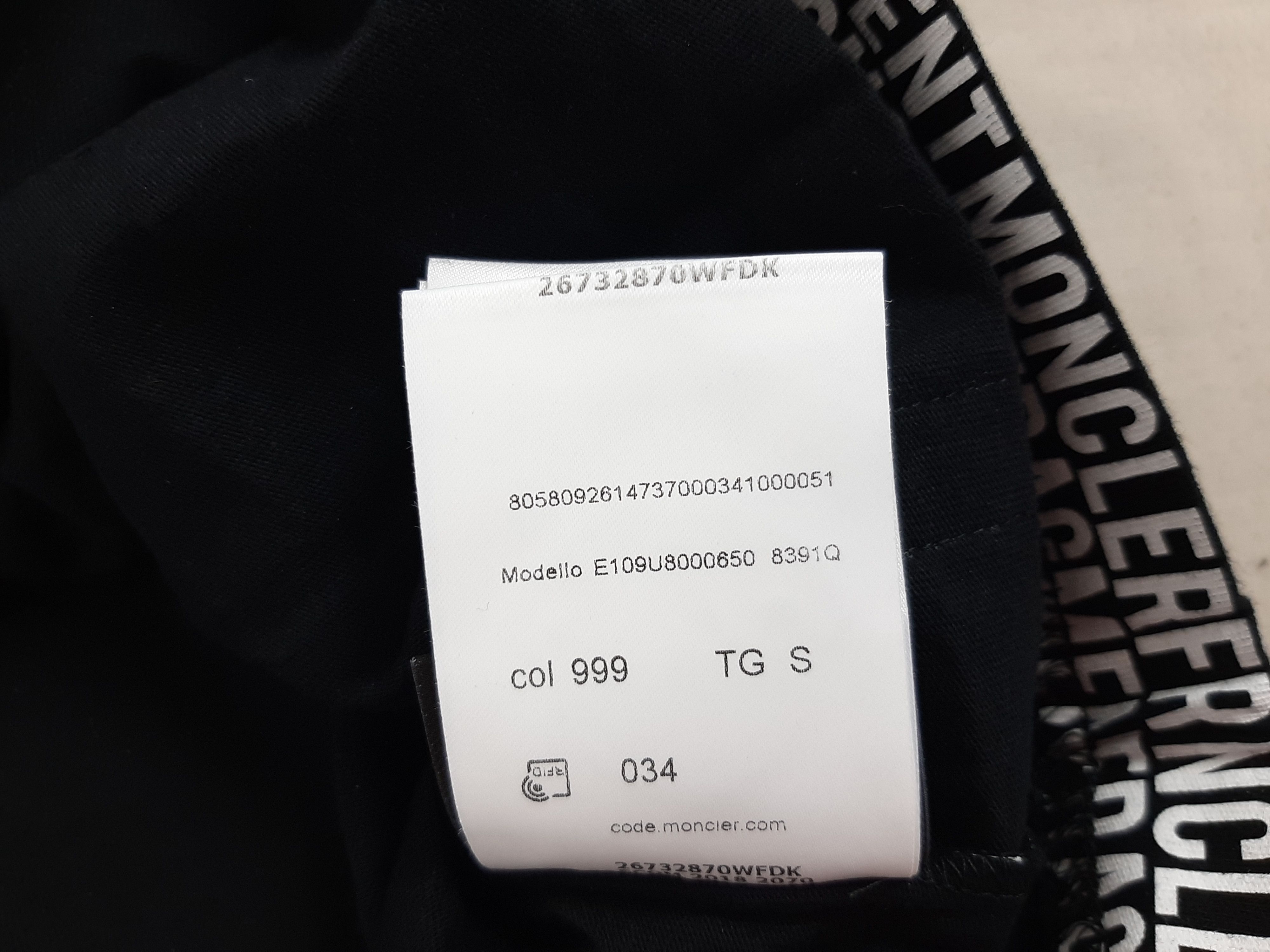 Moncler Genius 7 x Fragment T-Shirt Multicolor Men's Size S