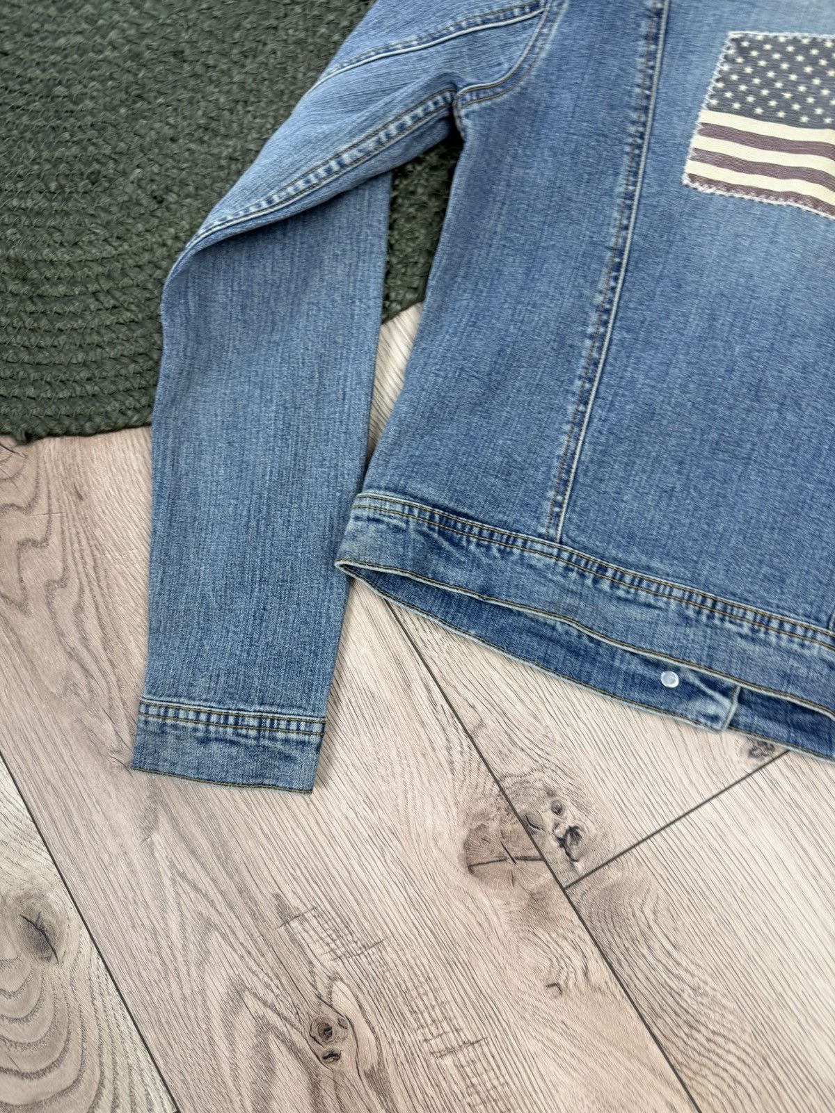 Polo Ralph Lauren × Vintage Vintage Polo Ralph Lauren USA Flag Limited Denim Jacket Size S / US 4 / IT 40 - 4 Thumbnail