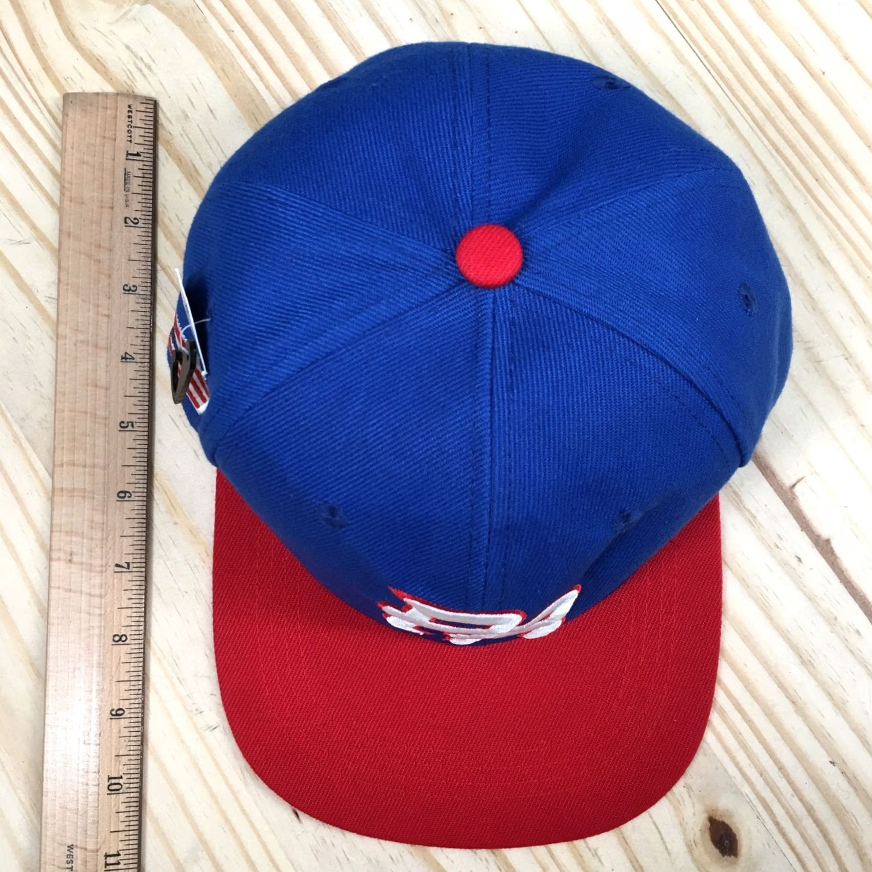 Vintage Everbright Puerto Rico Snapback Hat Blue OS Flat Brim Embroidered Logo Unisex Men Size ONE SIZE - 6 Thumbnail