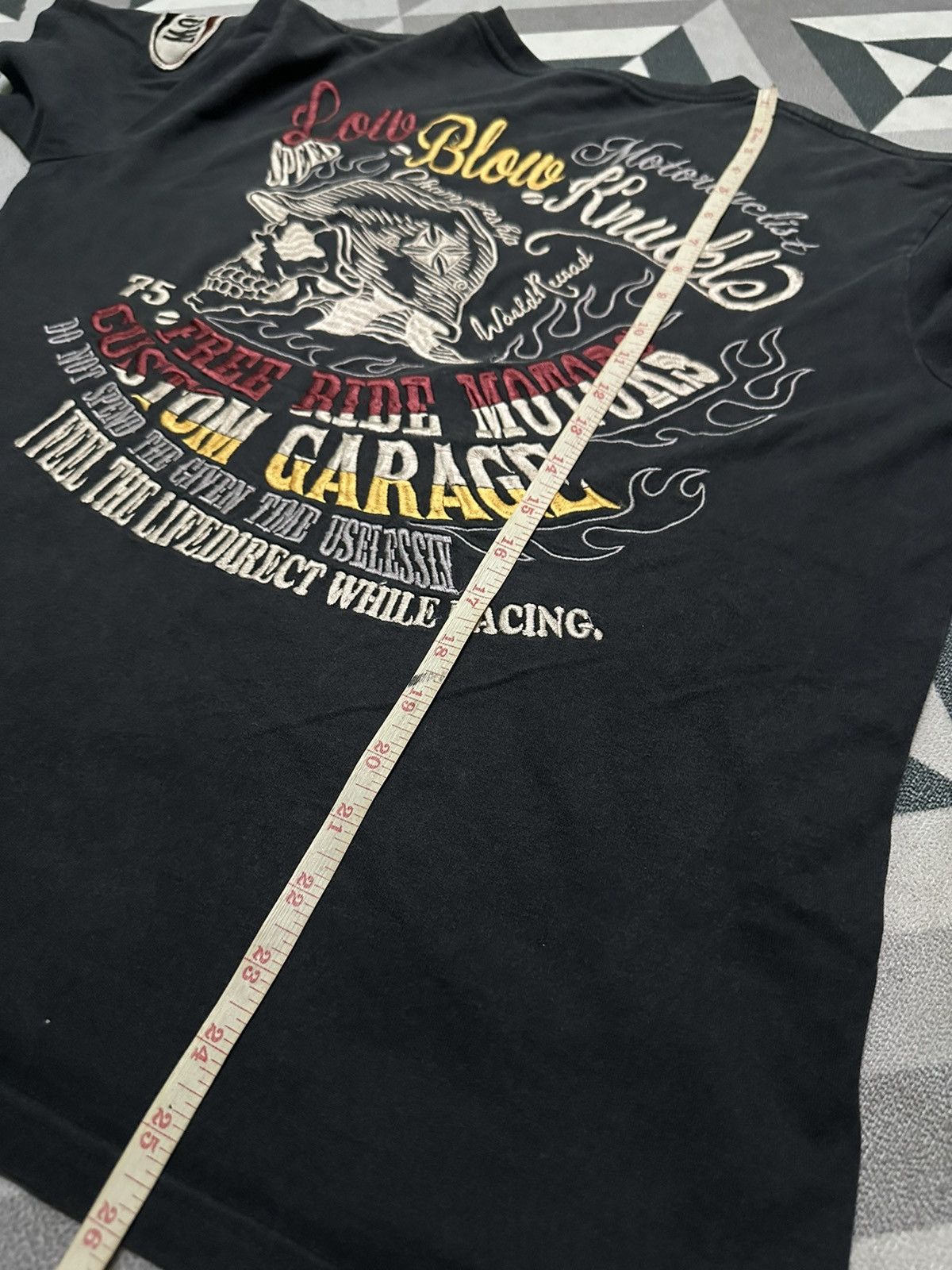 Vanson Leathers vanson low blow knuckle motorcycle racing tee Size US XL / EU 56 / 4 - 9 Thumbnail