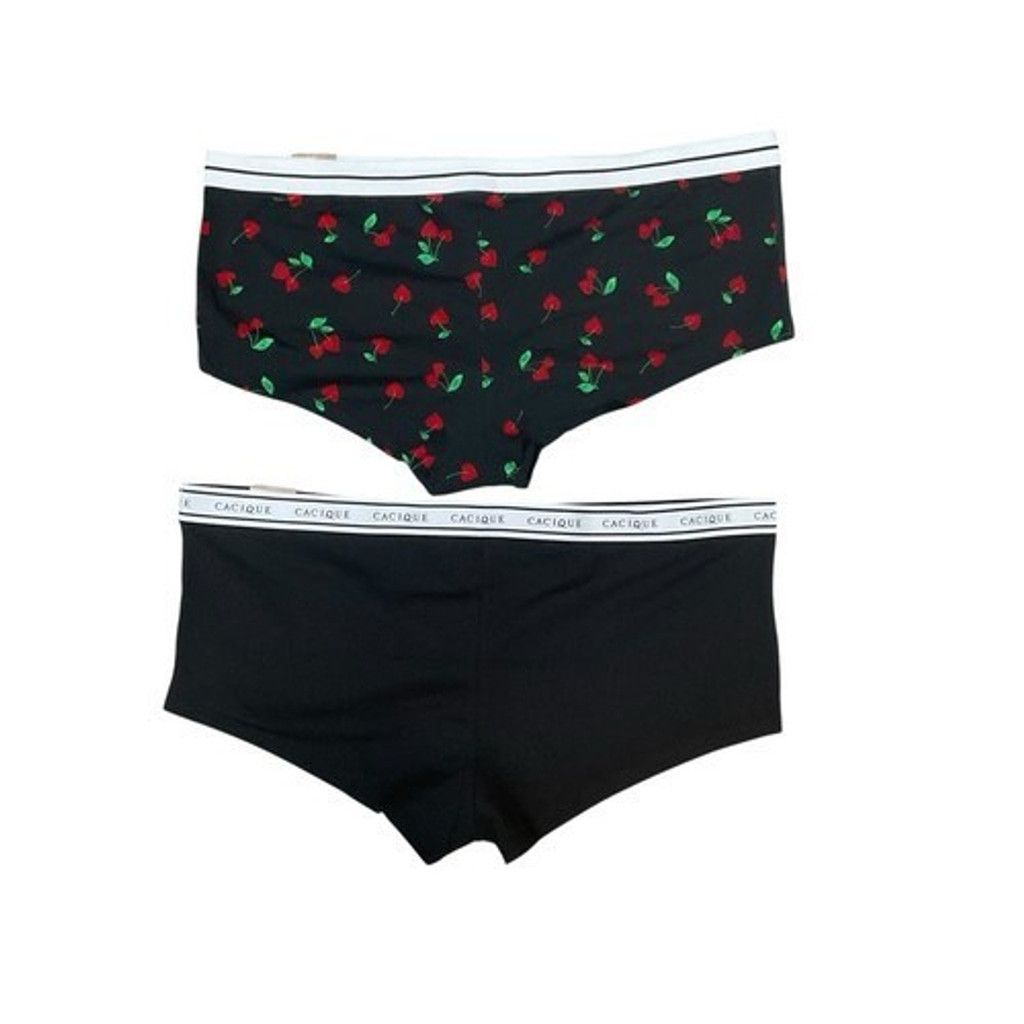Other NWT Cacique Cotton Boyshorts Lot of 2 Panty Women 22/24 Size ONE SIZE - 8 Thumbnail