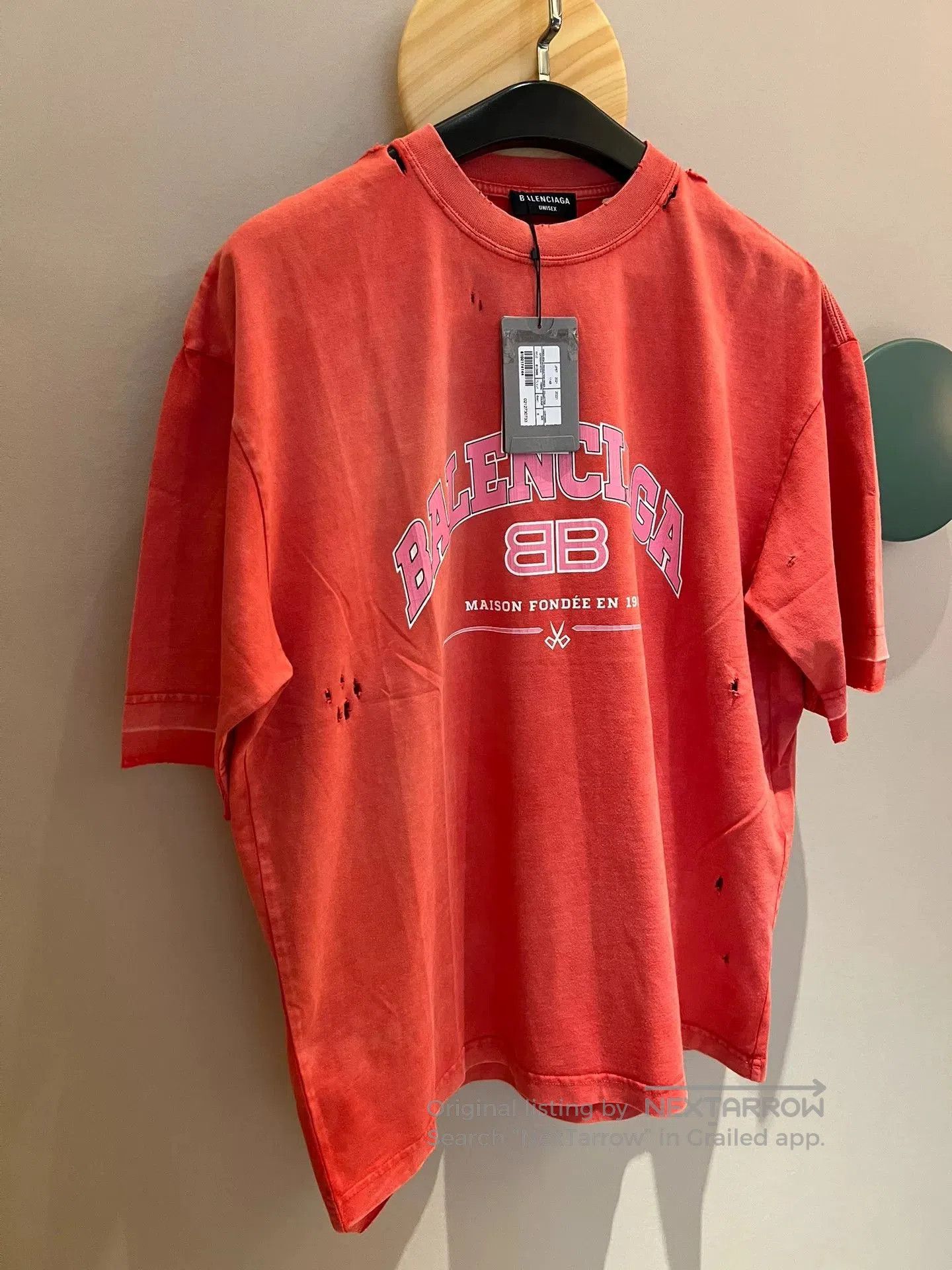 Balenciaga Unisex BB Letter T-shirt.