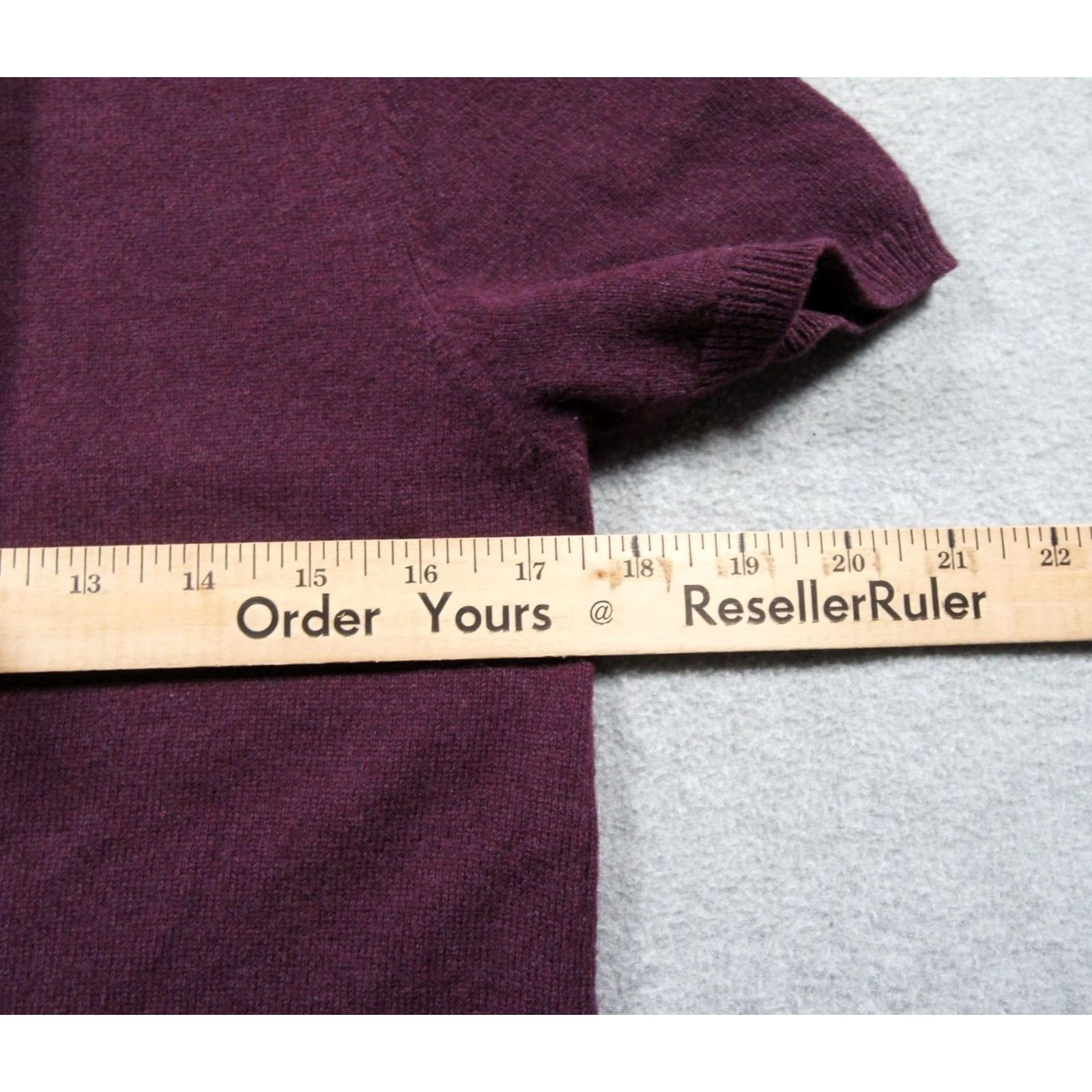 Rubinacci Amina Rubinacci Sweater Womens L Burgundy Short Sleeve Wool Cashmere Italy Shirt Pullover Knit Crew Neck Casual Womens Size L / US 10 / IT 46 - 6 Thumbnail