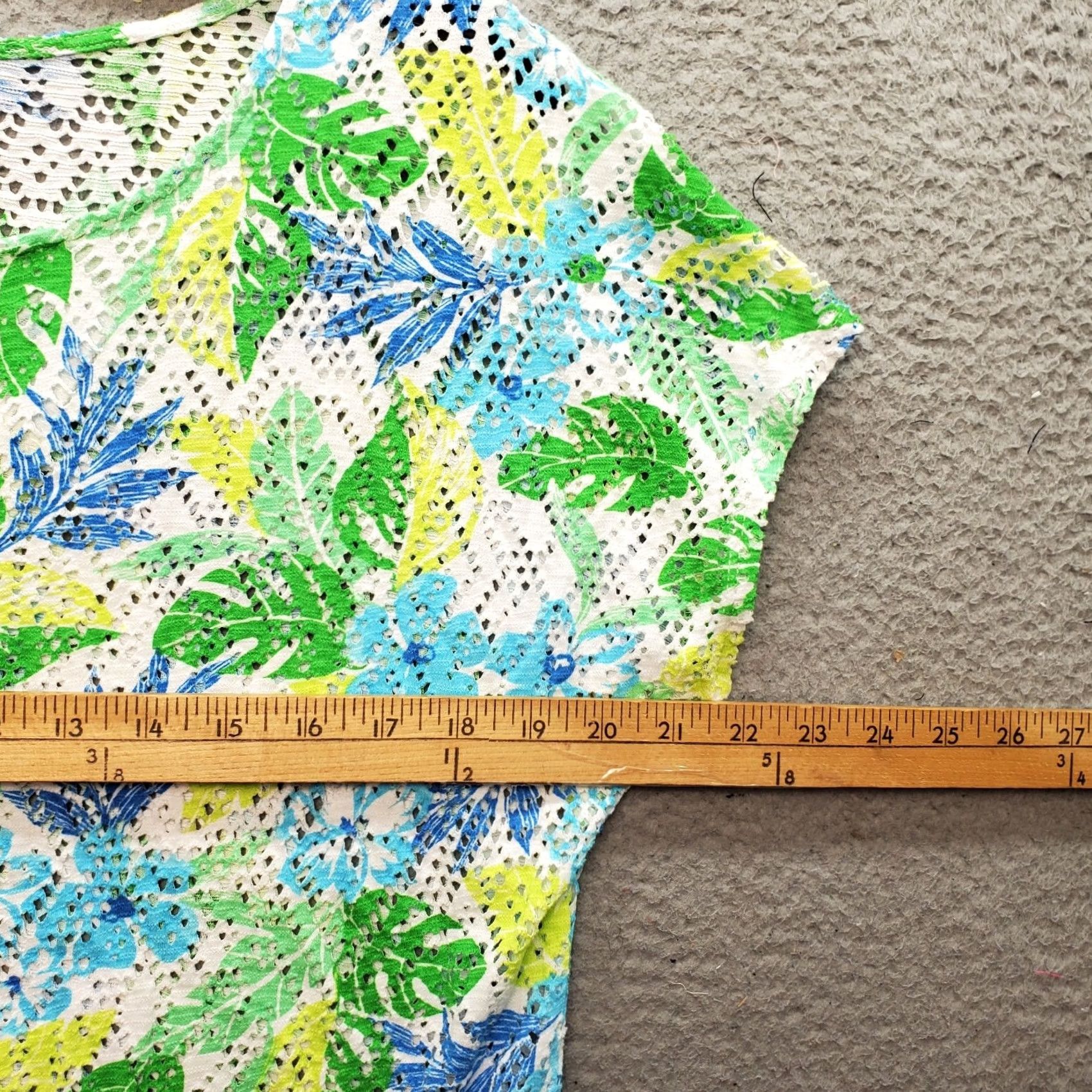 Vintage Hearts Of Palm Women M Size: M Top Tropical Sheer Swim Cover Keyhole Ring Knot Hem Size M / US 6-8 / IT 42-44 - 4 Thumbnail