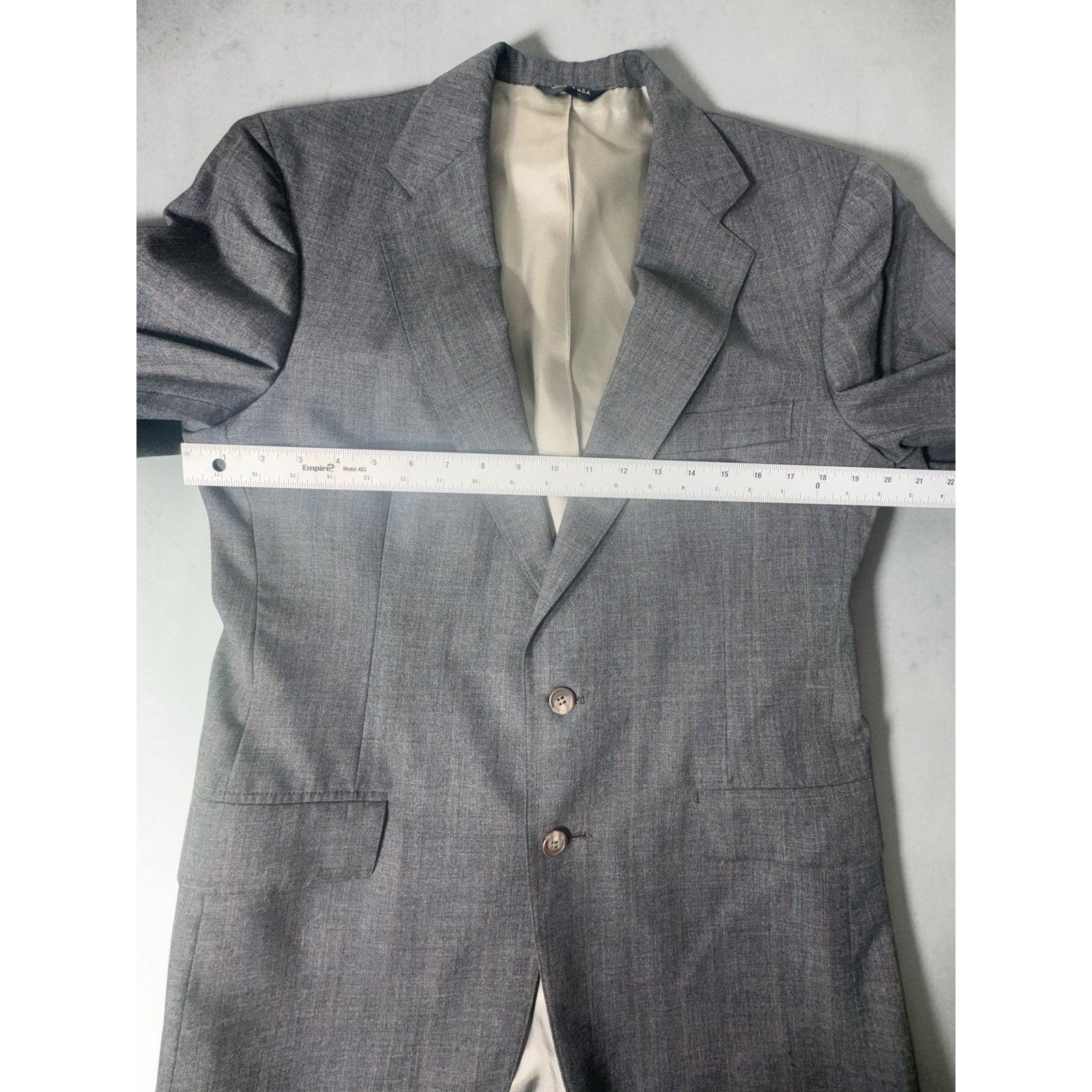 Ralph Lauren Polo University Ralph Lauren Mens 42R Gray Sport Coat Blazer Size 42R - 3 Thumbnail