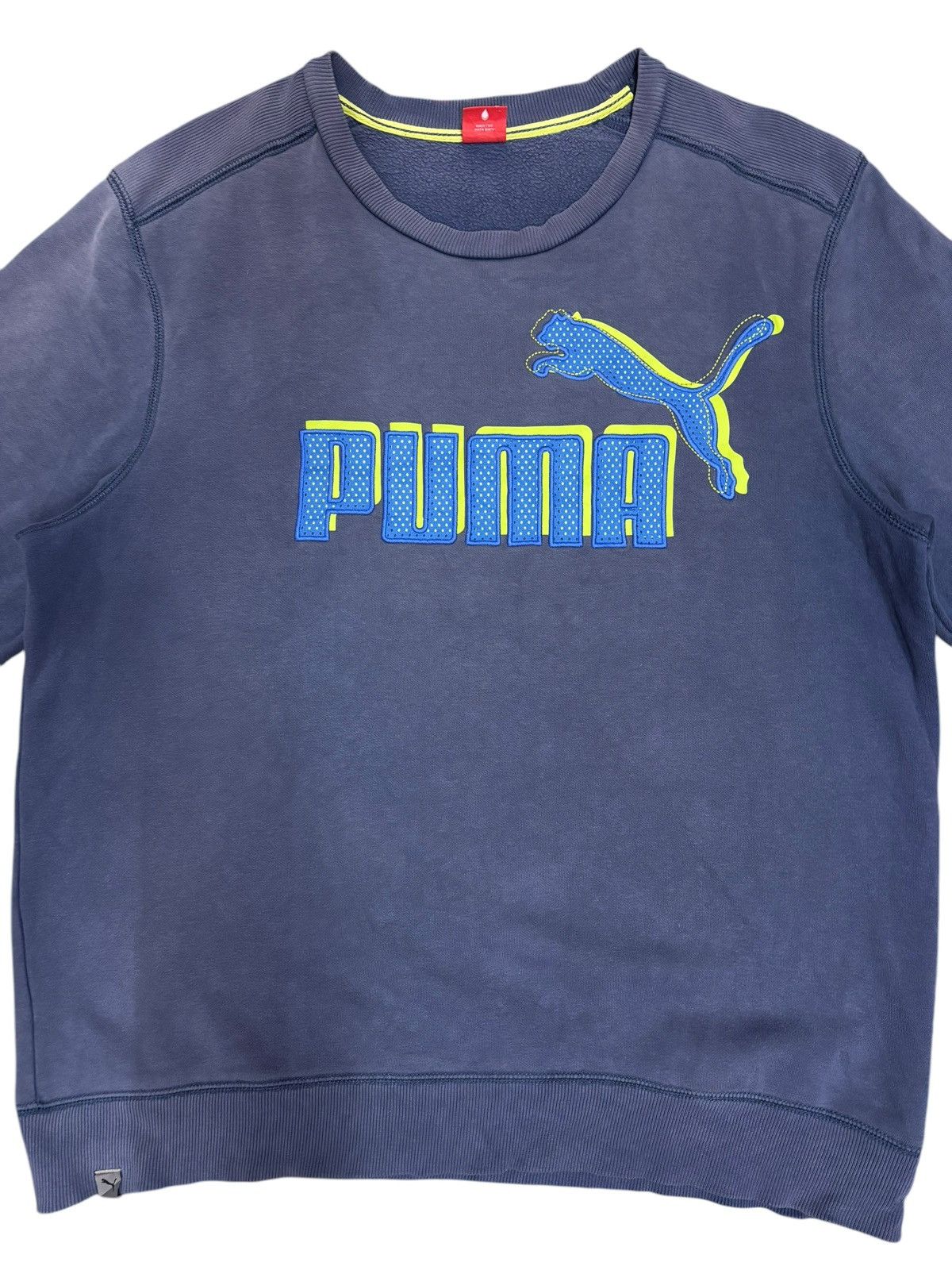 Puma × Vintage Vintage Y2k Puma Faded Big Logo Embroidered Sweatshirt Size US XL / EU 56 / 4 - 2 Thumbnail