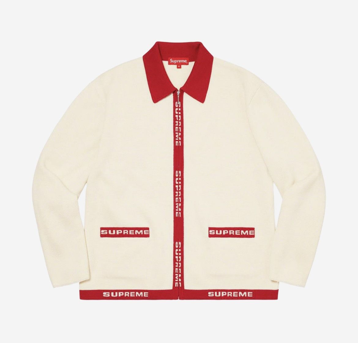 Supreme Supreme trim logo collar cardigan Size US L / EU 52-54 / 3 - 1 Thumbnail